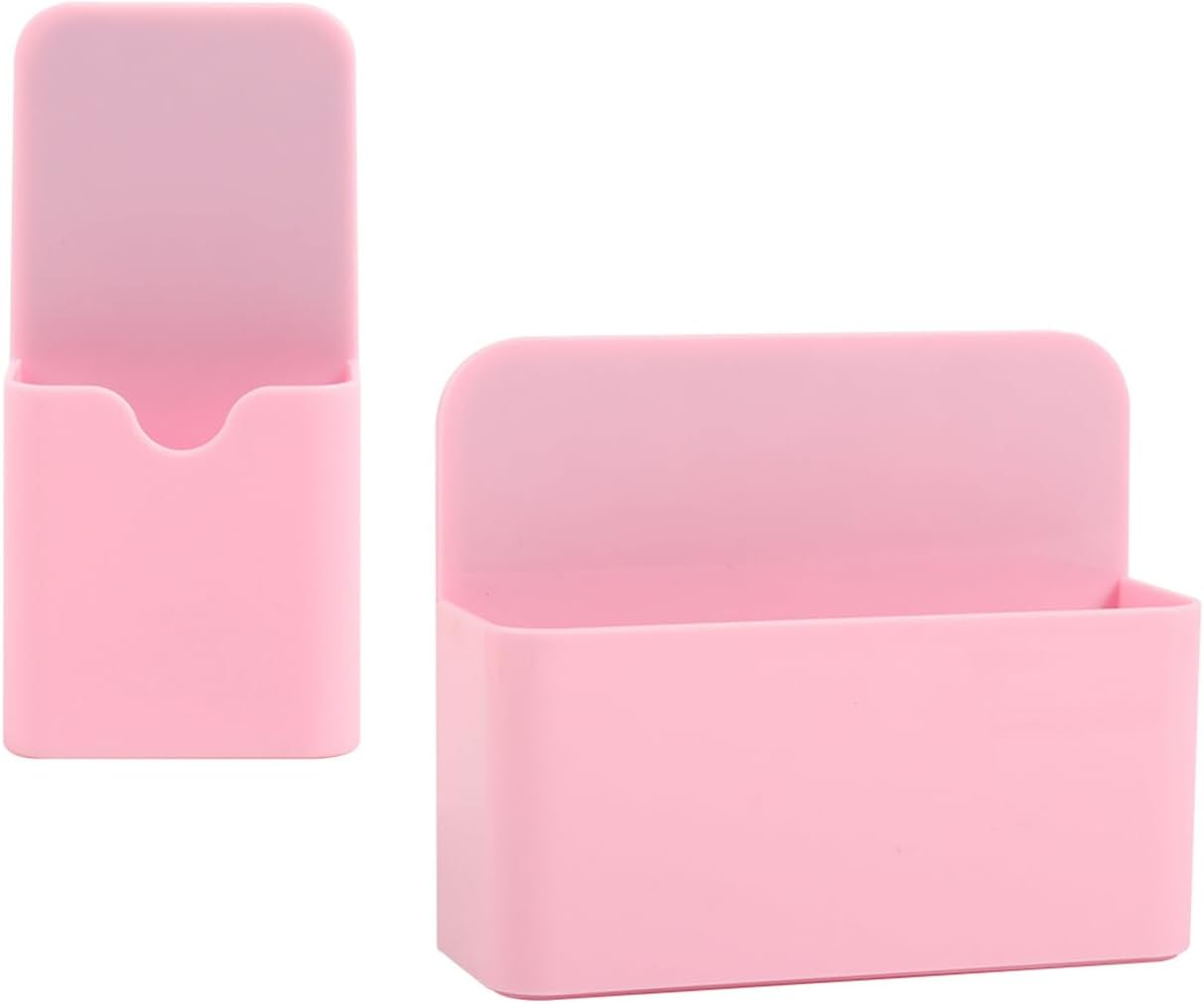2 Pcs Pen & Marker Holders, Dry Erase Marker Cup Holder, Pen & Eraser Holder Organizer for Whiteboard, Magnetic Pen Holder for School, Office, Home (Pink)