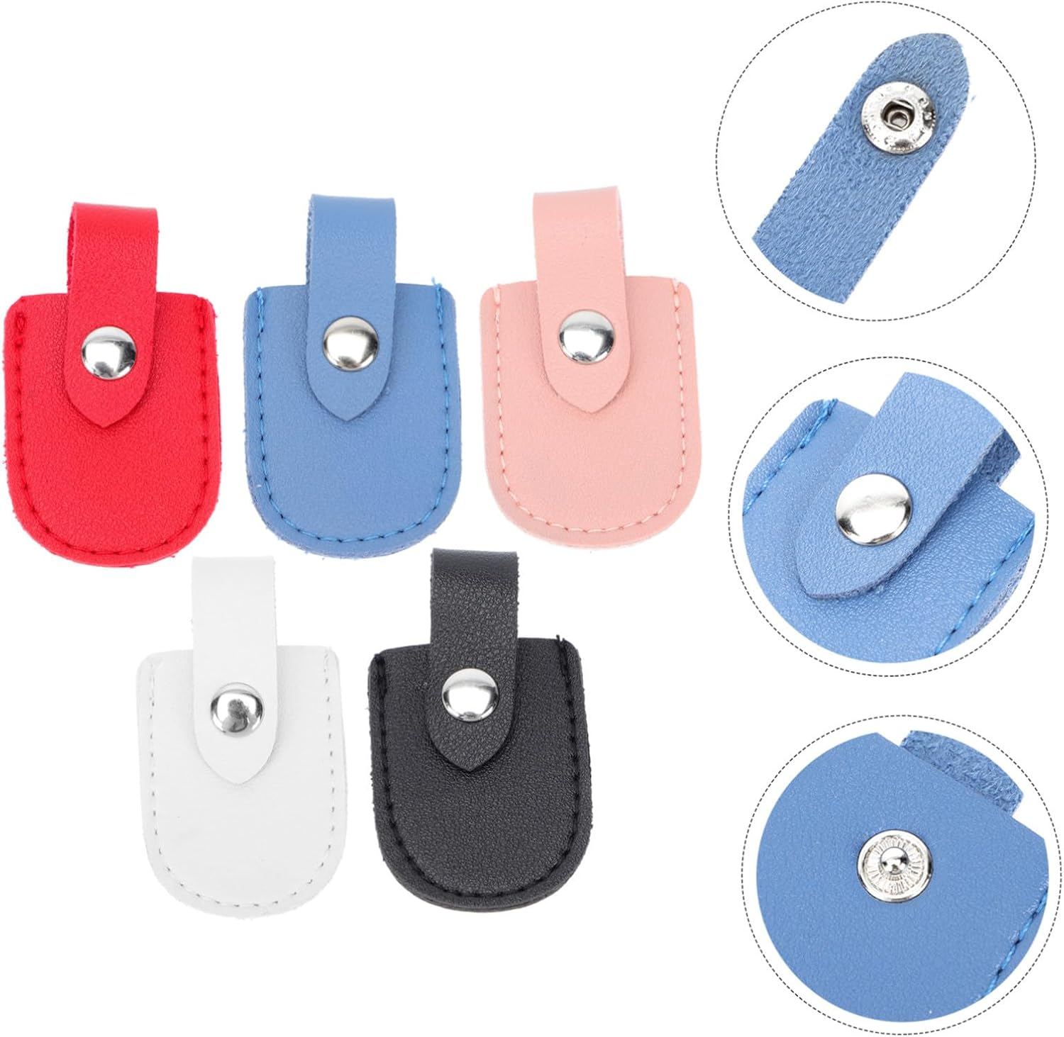 Beaupretty 5Pcs Nail Scissor Covers PU Protective Case Manicure Tool Accessory Cuticle Scissor Sheath Practical Nail Art Supply Safety image number 5