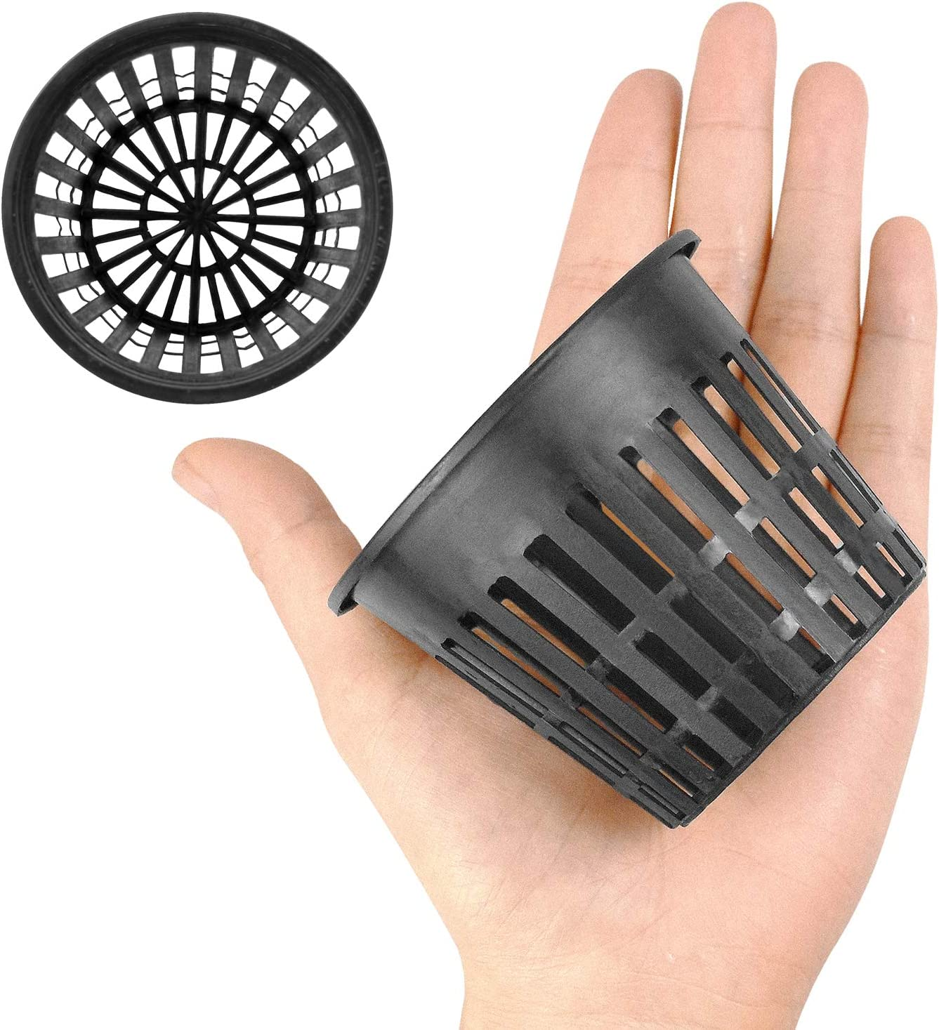 Awpeye 40 Pack 3" 2" Net Cup Pots, Plastic Lightweight Economy Net Pots for Hydroponics - Indoor or Outdoor Growing image number 1