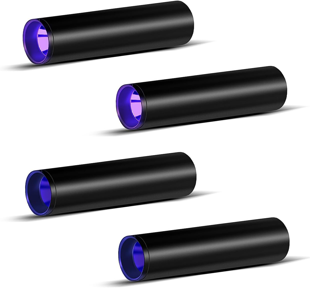 UV Torch 365 Nm & 395 Nm Black Light, Mini Strong Rechargeable UV Lamp, USB-C LED UV Light, Pet Urine Detector for Gel Nails, Resin, Amber, Uranium Glass, Scorpion, Money Checker, Set of 4 image number 2