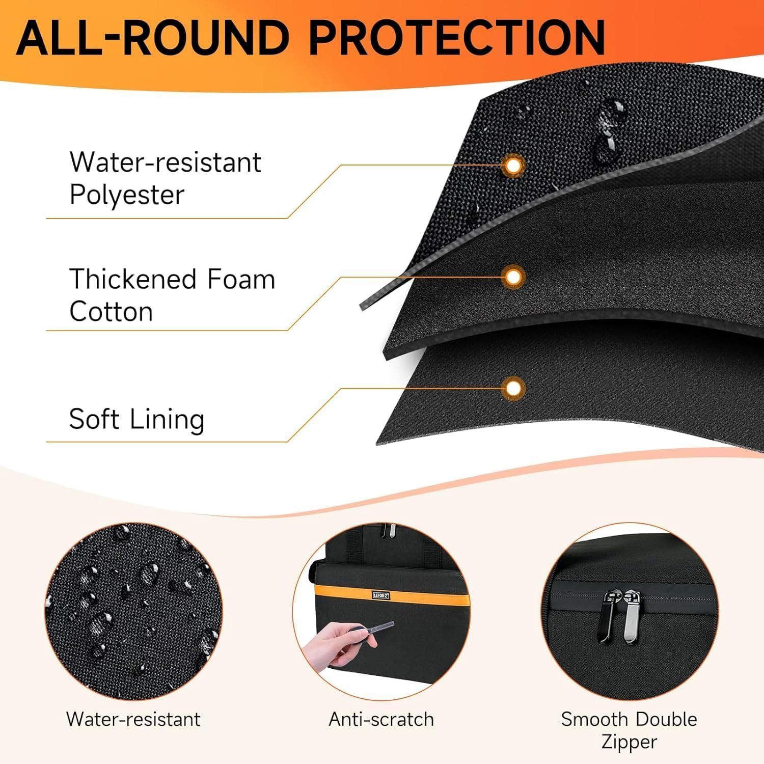 Carrying Case Compatible with Jackery Explorer 240/300/160/GOLABS R300/Anker 521 Portable Power Station,Waterproof Travel Storage Bag with Multiple Pockets for Charging Cable and Accessories(Bag Only) image number 1