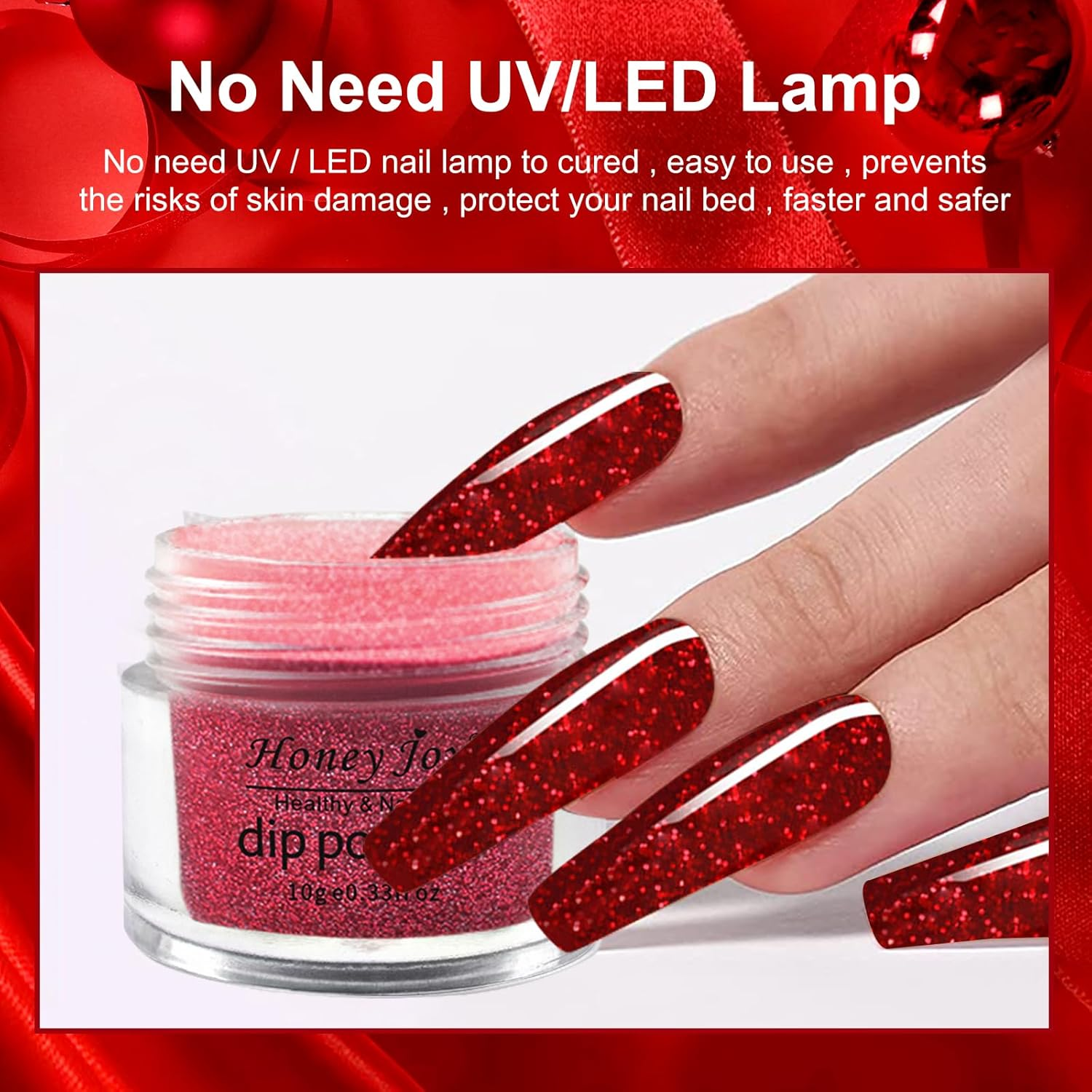 Honey Joy 6 BOX/SET Spring Summer Blue Orange Green Fine Dip for Nails Powder Kit Chocolate Glaze Fine Dipping Powder Colors No Need Lamp Cure,Like Gel Polish Effect,Even & Smooth Finishing (Dp-G-6Pcs-10G/Box) image number 6