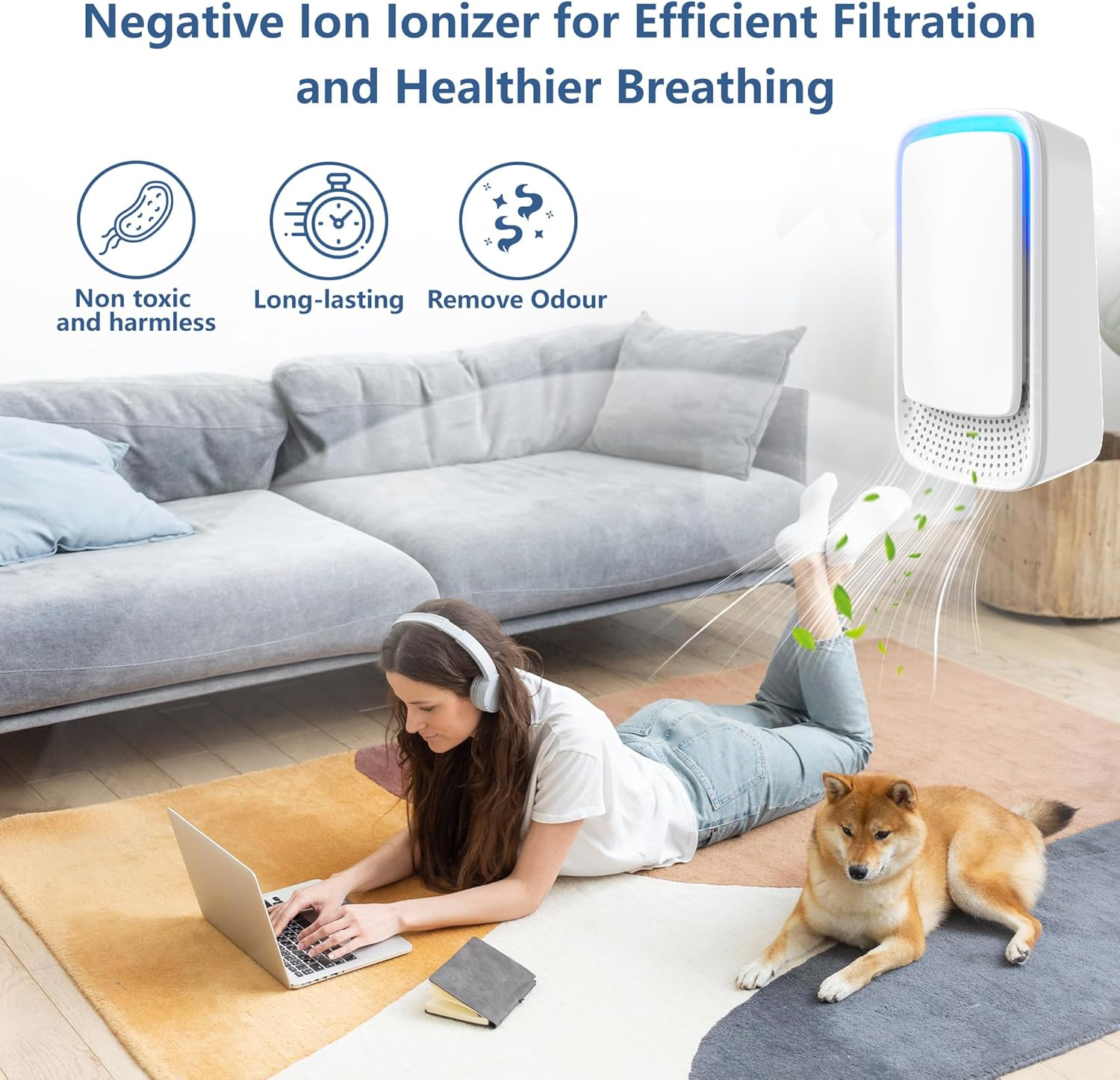 4 Pack Plug-In Negative Ion Ionizer for Home, Office, Kitchen, Bedroom, Bathroom - Filterless, Quiet Operation, Portable Mini Air Cleaner
