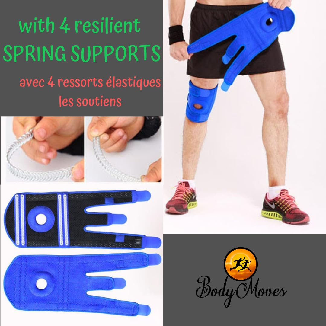 Bodymoves Kid'S Knee Brace Support plus Hot and Cold Ice Gel Pack for Stabilizing Patella Meniscus Tear Ligament Injury Prevention image number 2