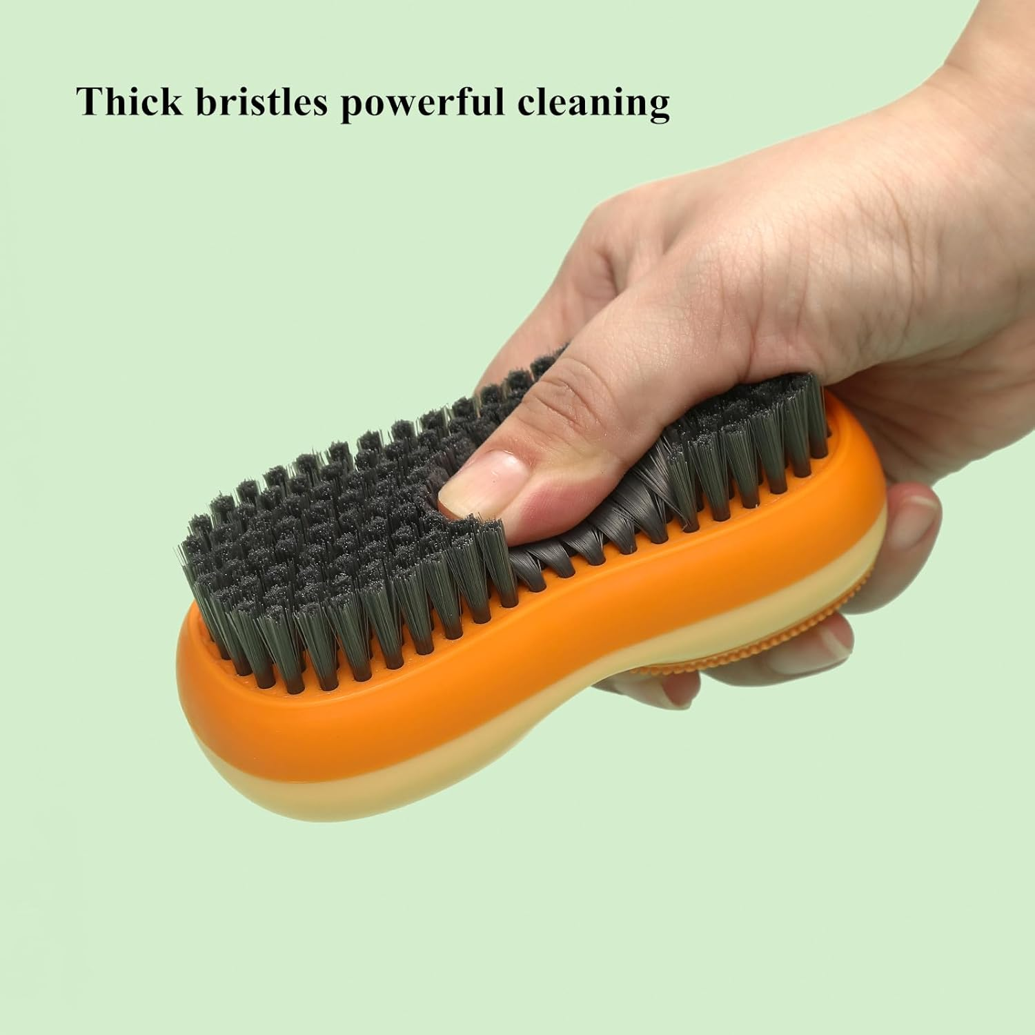 Two-Sided Laundry Stain Remover Brush, Soft Bristle for Scrubbing Out Tough Stains on Wool Cashmere Delicate Fabrics Knits Cotton Leather, Easy to Grip Hand Washing Clothes Brushes (Blue) image number 6