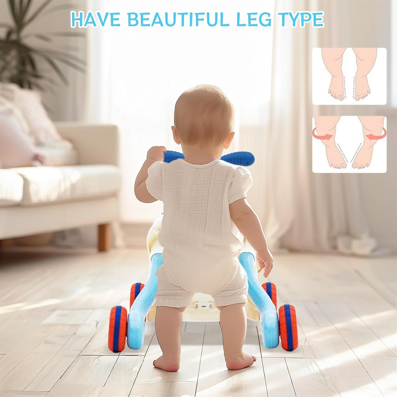 Advwin 3 in 1 Baby Walker,Activity Center for Kids Learning to Walker Sit to Stand, Early Educational Push Walking Toy with Music Panel for Infant Toddler 12+ Months image number 6