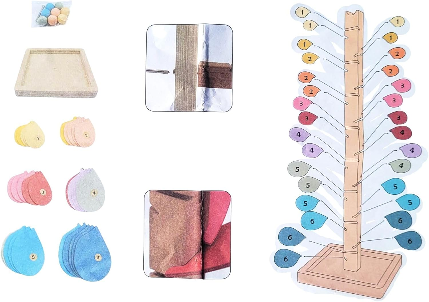 Kaper Kidz Calm & Breezy Marble Run Sound Tree Pastel Craft Kit