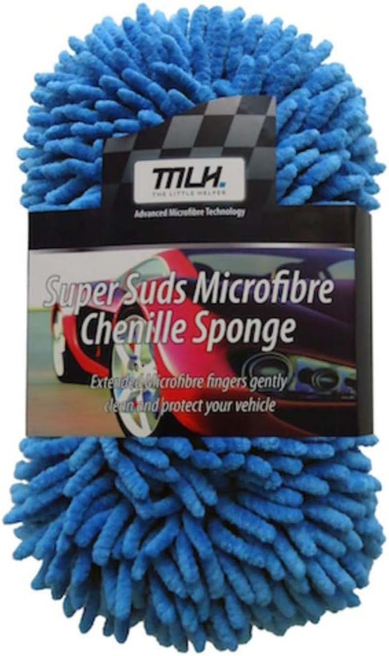 MLH 64MLHW2 Super Suds Chenille Microfiber Sponge, Blue