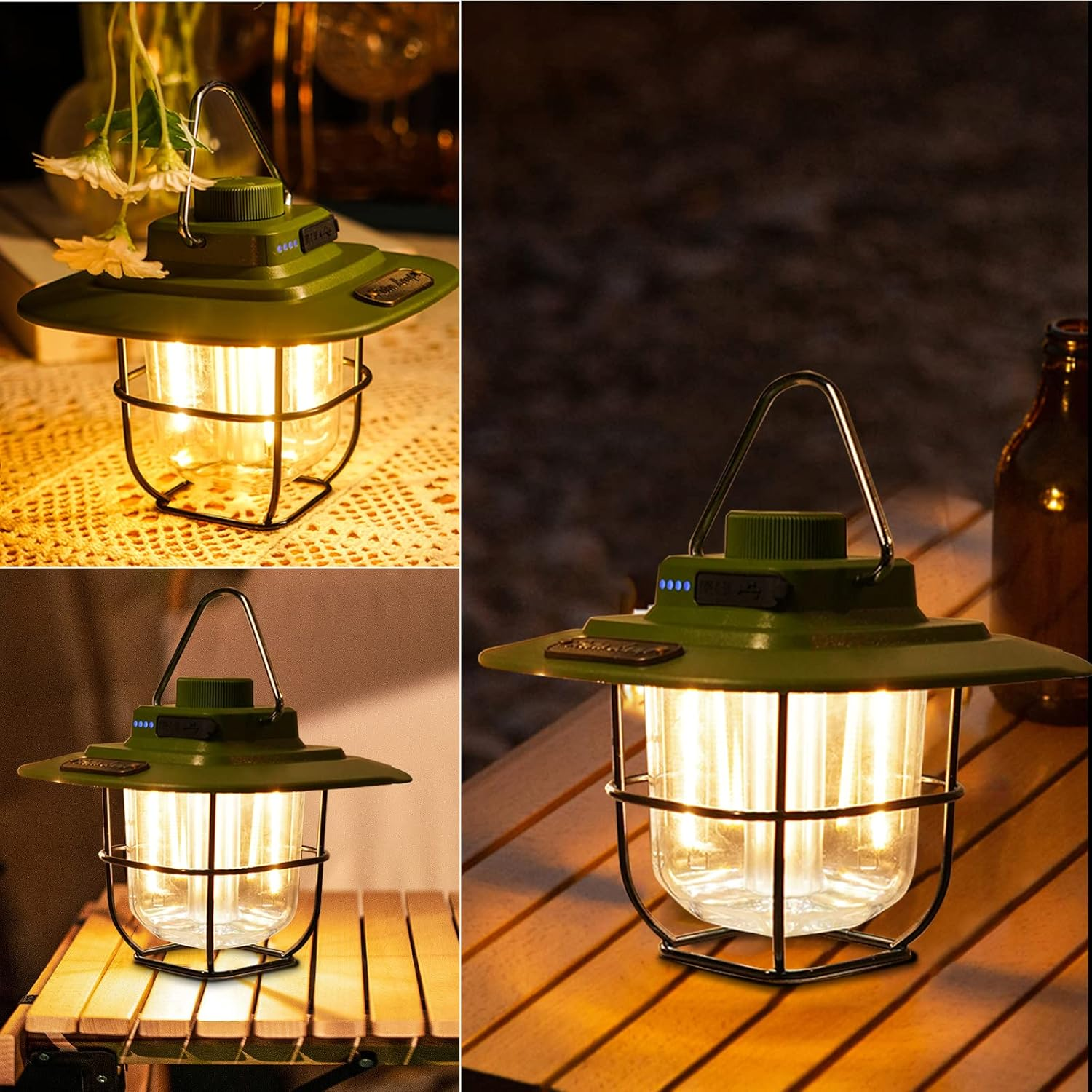 LETOUR Rechargeable Lantern, 2000Mah Type-C LED Camping Lantern, IP65 Waterproof Camping Tent Light Dimmable Brightness Camping Lamp Lantern Power Bank for Camping, Hiking, Emergency, Fishing image number 4