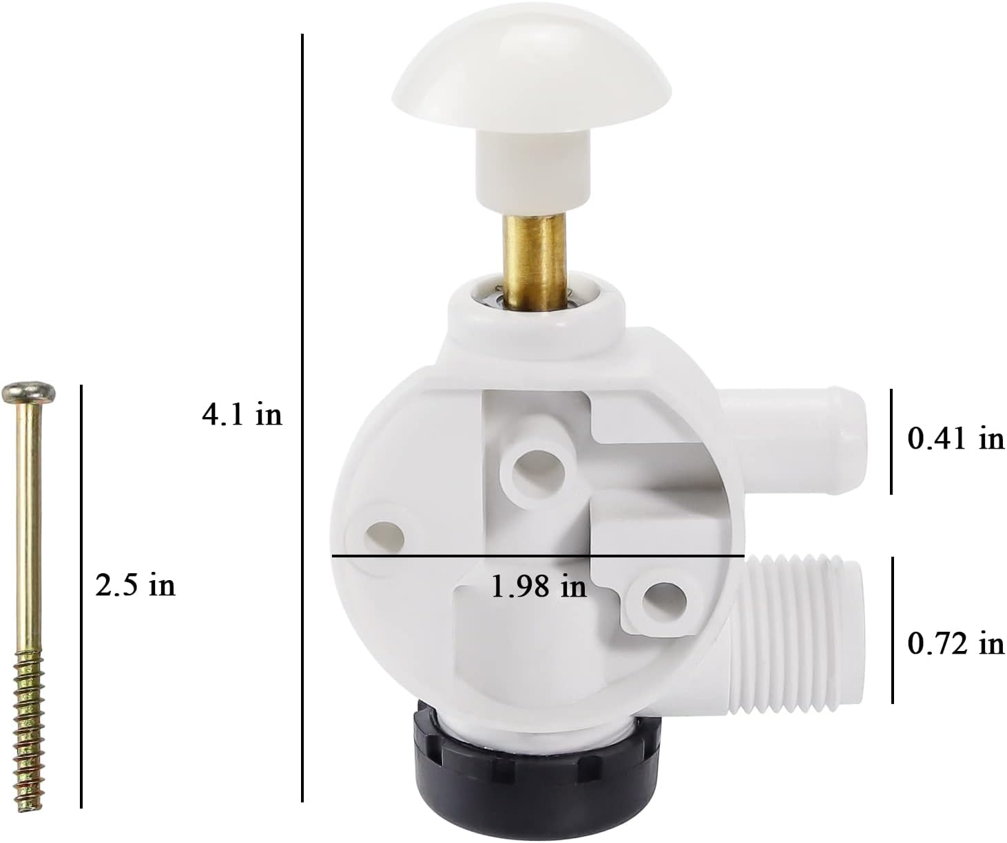 Beaquicy 385314349 RV Water Valve Kit Upgraded Toilet Water Valve Assembly Replacement for Dom-Etic Sealand Vacuflush Toilet Models