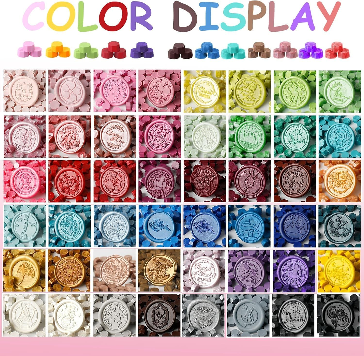 630PCS Sealing Wax Beads Set, 24 Color Beads with Wax Spoon, Tea Candles, Tweezer for Envelope Seals, Invitations, Letters, and DIY Crafts (#01) - 01 image number 5