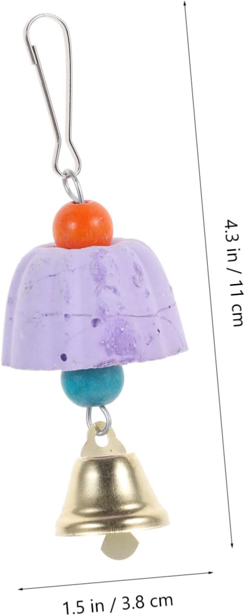 10Pcs Parrot Chewing Stone Bird Toy Cage Hanging Bell Calcium Molars Pendant Biting Cage Chewing Toys for Parrots and Parakeets, Random Color Mix