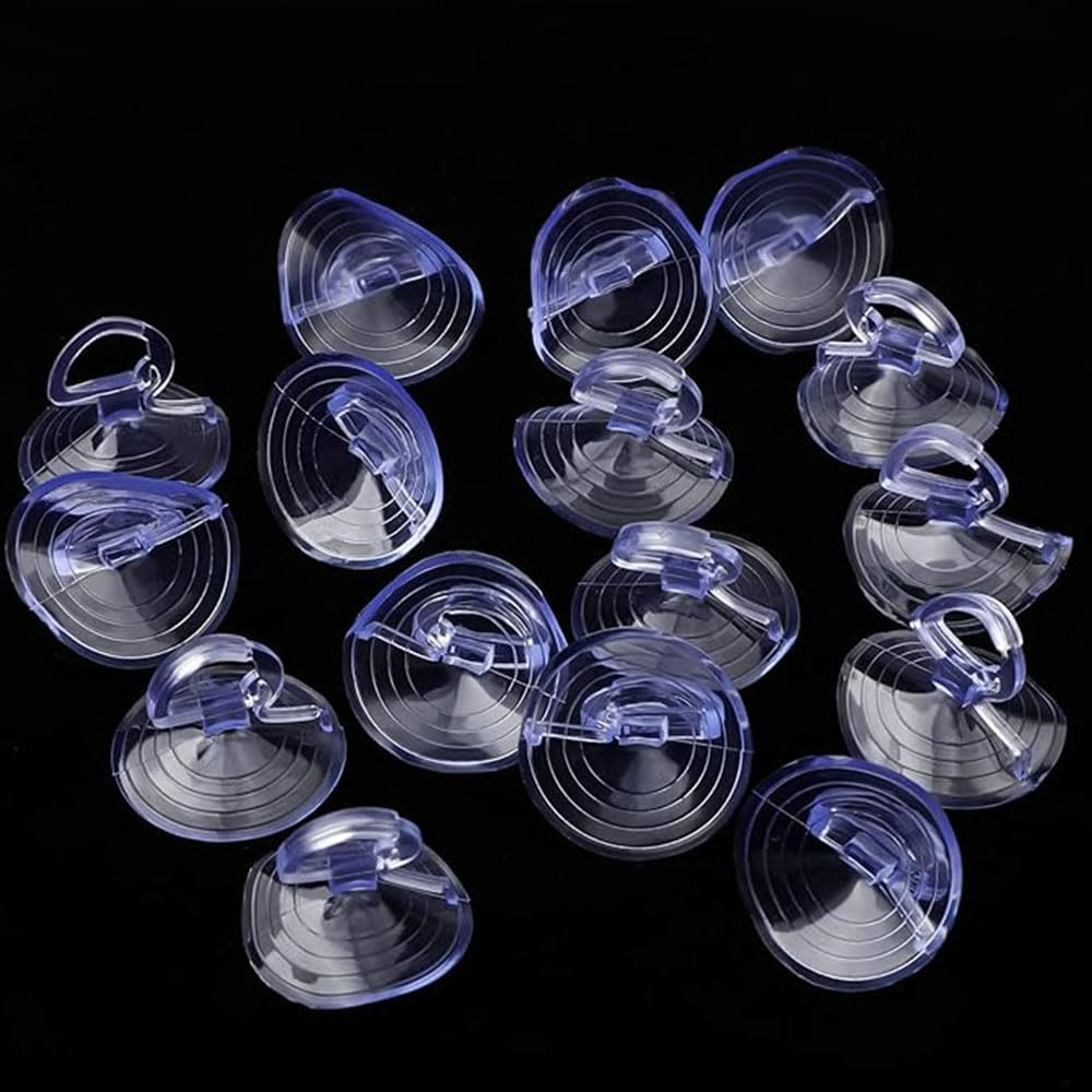 20 PCS Car Glass Windshield Sunshade Suction Cups Small PVC Sucker Car Window Suction Cup for Automotive Visor (Transparent) image number 2