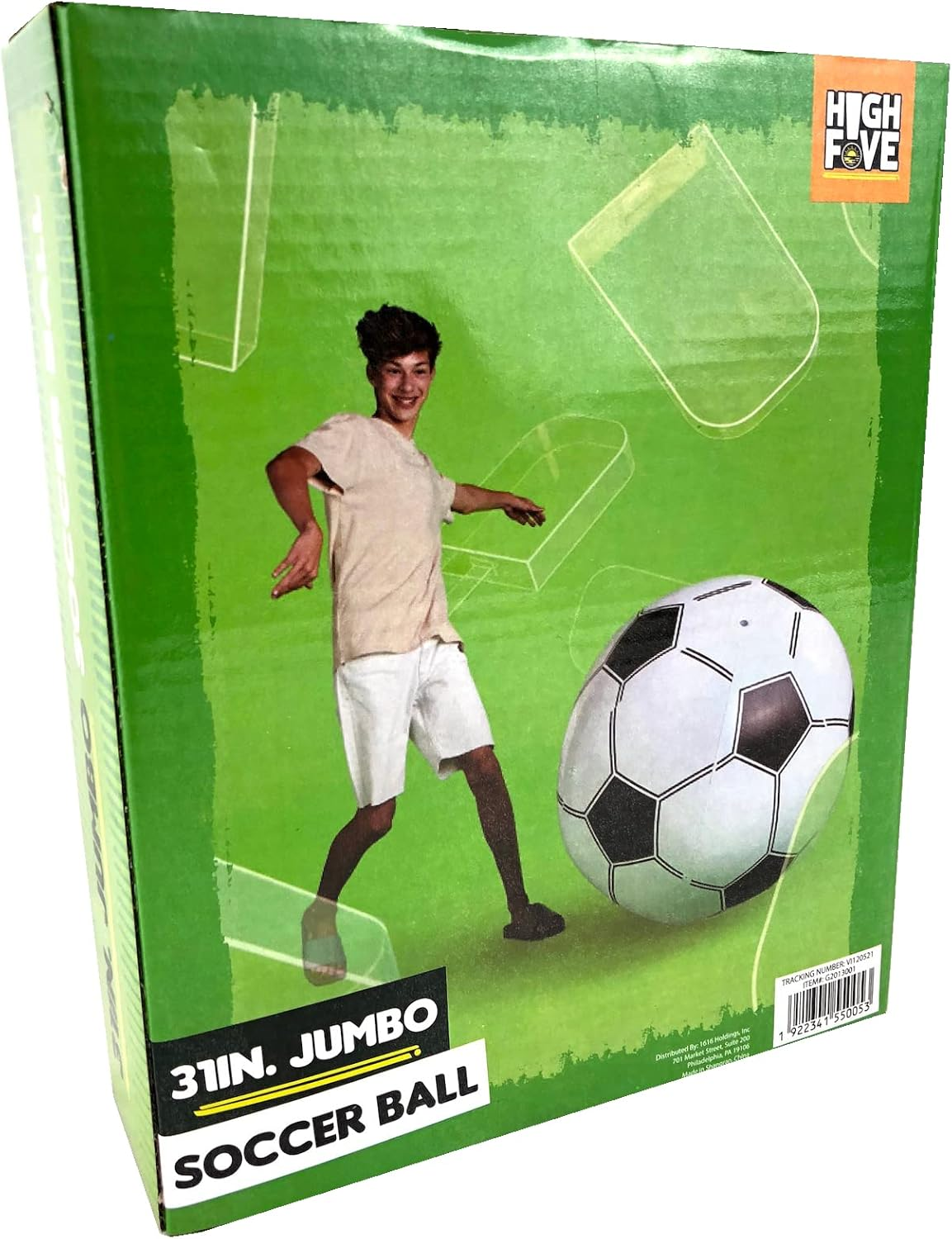 High Five - Jumbo Giant Inflatable Soccer Ball - Outside, Pool or Beach Play - 31 Inch Diameter - Packaging May Vary image number 3