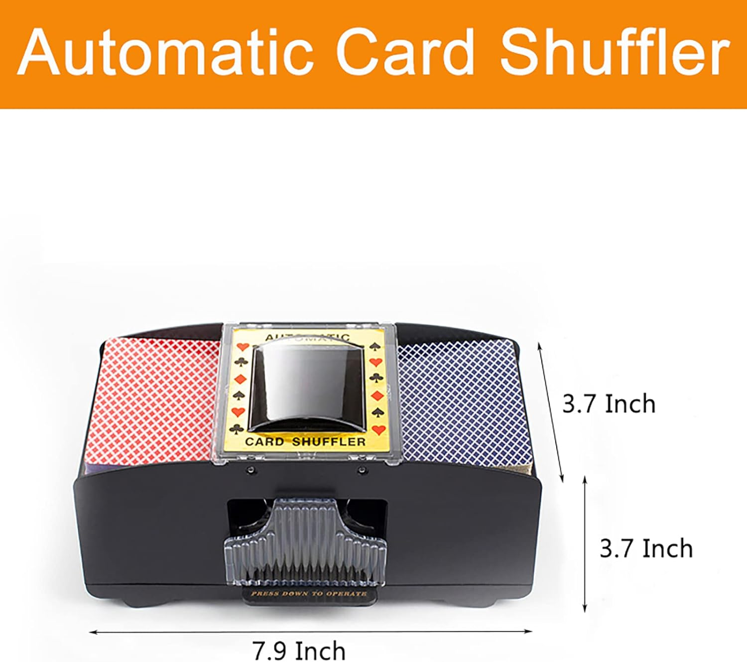 Card Shuffler, Automatic Card Shuffler 2 Deck, 6 Deck Electric Battery Operated Poker Card Shuffler 4 Deck Automatic for Playing Card, Family Party Poker, UNO, Phase 10 image number 6