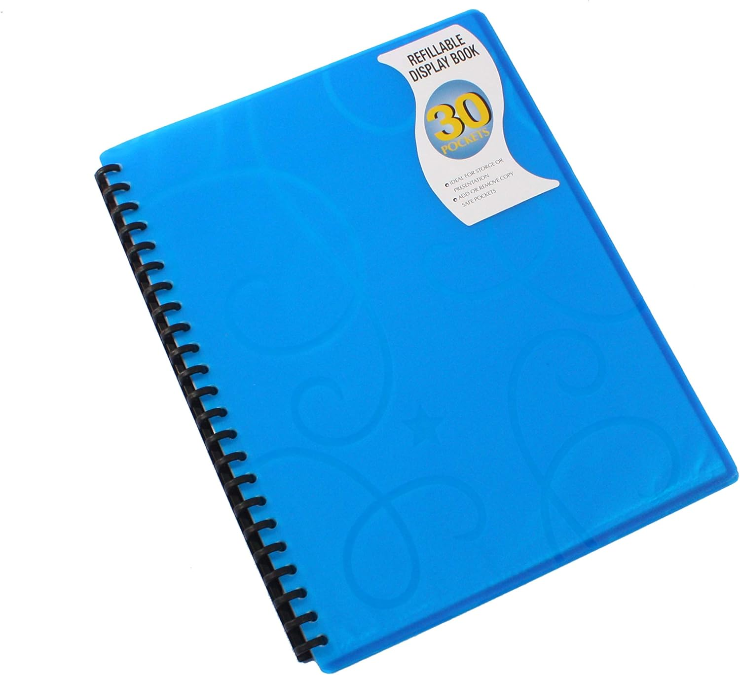 Bantex Display Book Refillable A4 Jewel Polypropylene Cover Blue 30 Pockets [Item No. 100851917] image number 1