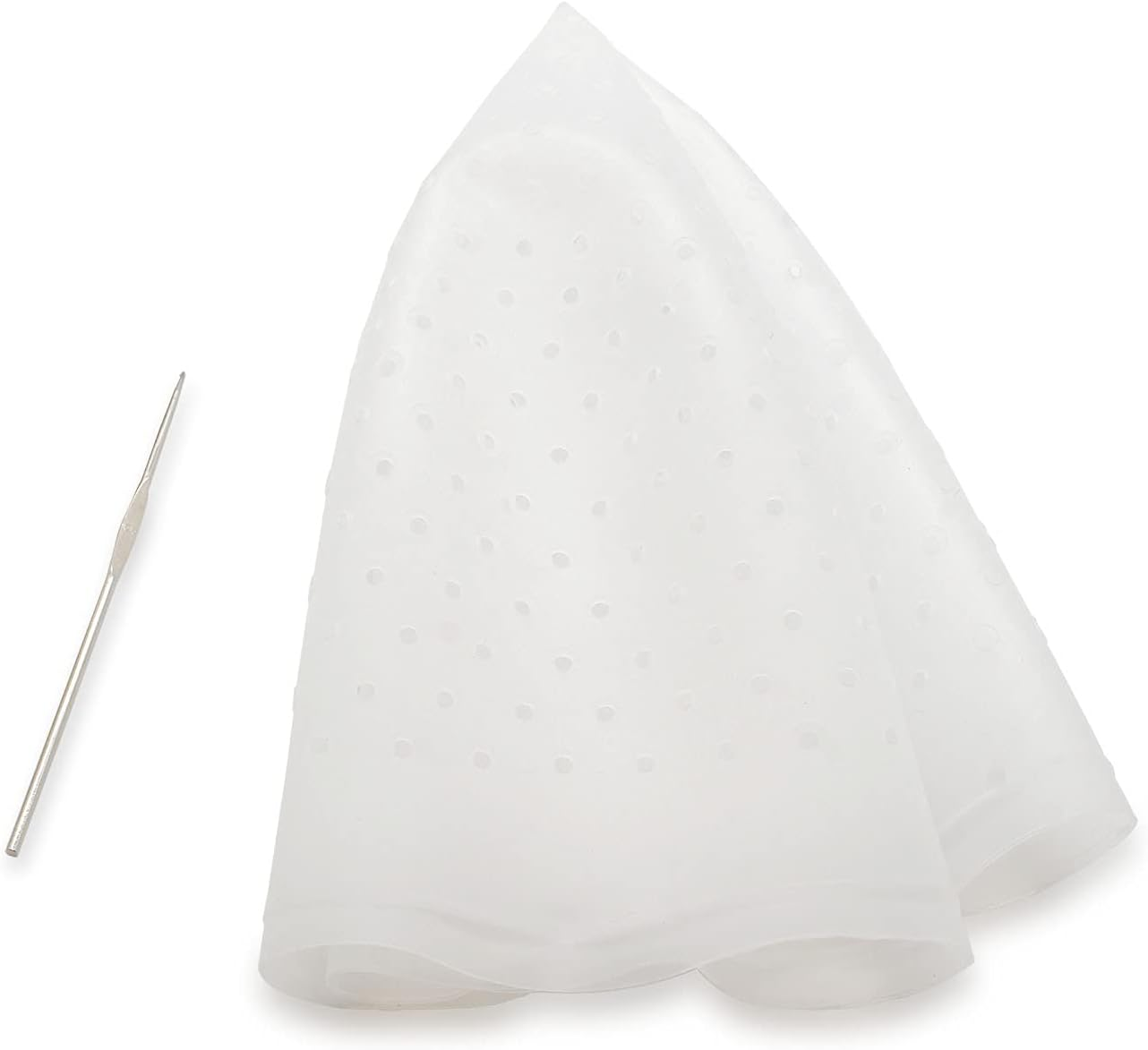 3 PCS Pre-Punched Hair Highlighting Cap with Hook Kit - Silicone Dyeing and Frosting Cap for DIY Highlights at Home Hair Salon - Reusable Barber Cap (White) image number 3