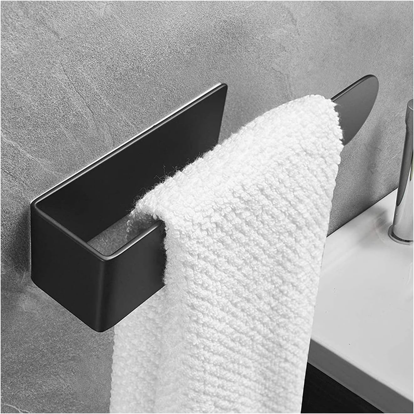 Towel Holder Bathroom Hand Towel Bar, Towel Ring Strong Hold Thicken Stainless Steel Towel Rack- Sticky Towel Hanger, Contemporary Style Self Adhesive image number 4