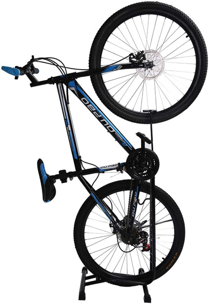 Horizontal and Vertical Bike Rack Floor Packing Stand, Solid Steel Construction, Non-Slip Feet, Space Saving Design for Living Room, Bedroom, Garage, Size-Large image number 6