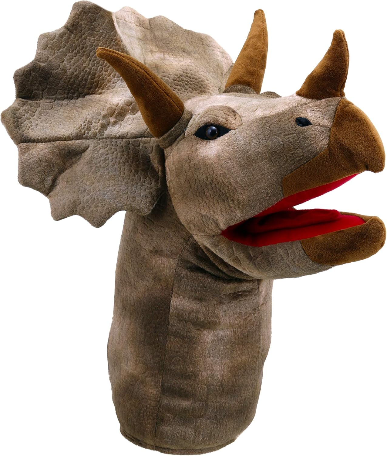 The Puppet Company - Large Dino Heads - Triceratops Hand Puppet