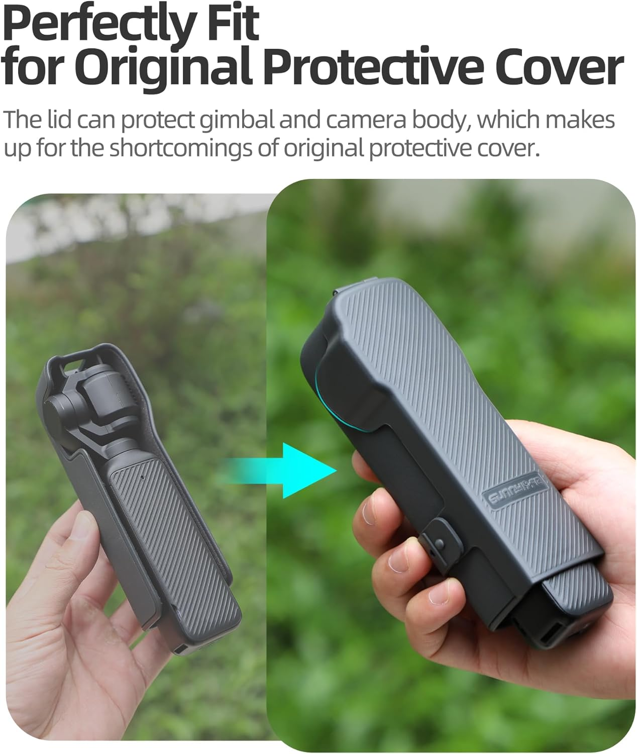 Protective Cover Case Shell for DJI Osmo Pocket 3,Gimbal Lens Body Storage Protective Top Cover Hood Cap Cage for Pocket 3 Accessories image number 2
