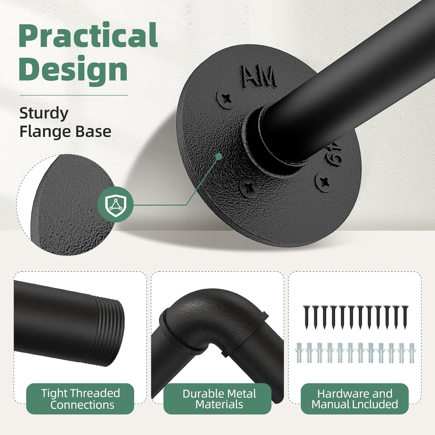 Plant Hanger Indoor with 6 Hanging Chains Hanging Planters for Indoor Plants Hanging Plant Holder Black Metal Rod(Pot Not Included image number 4