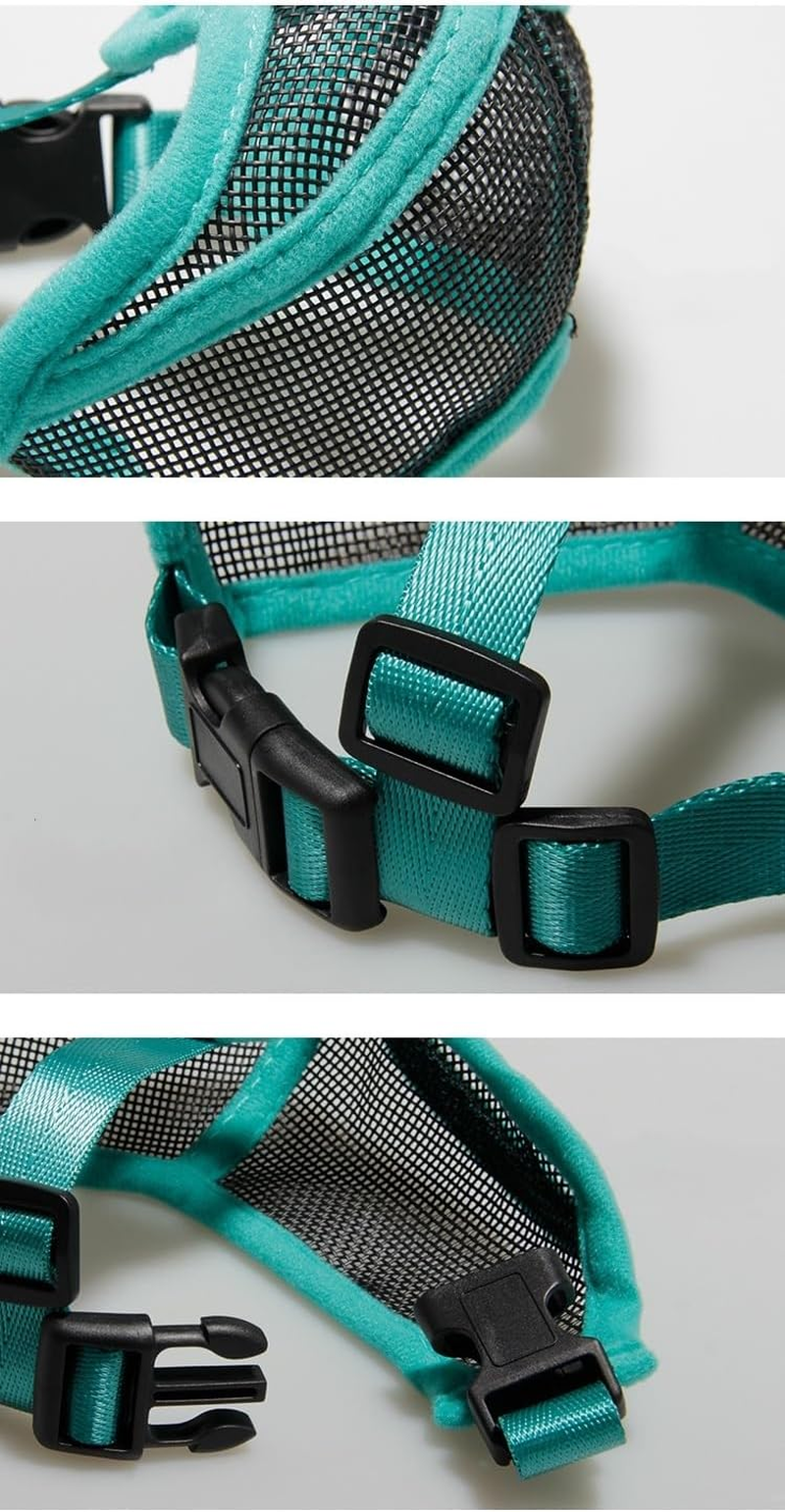 Short Snout Dog Muzzle, Won&rsquo;T Cover Forehead Bulldog Muzzle Adjustable Breathe Mesh, anti Bitting Chewing Barking (Green, XL) image number 4