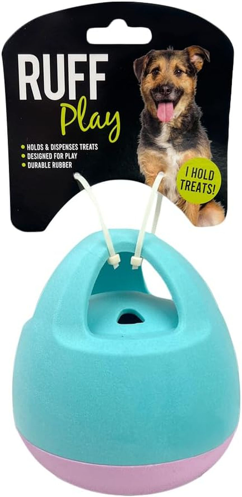 Dog Toy Treat Tumbler, Small, Yellow and Red - Interactive Treat Dispensing Dog Toy, Teething Toys, Durable, Engaging Pet Toy for Mental and Treat Rewards, Aids Dogs Dental Health