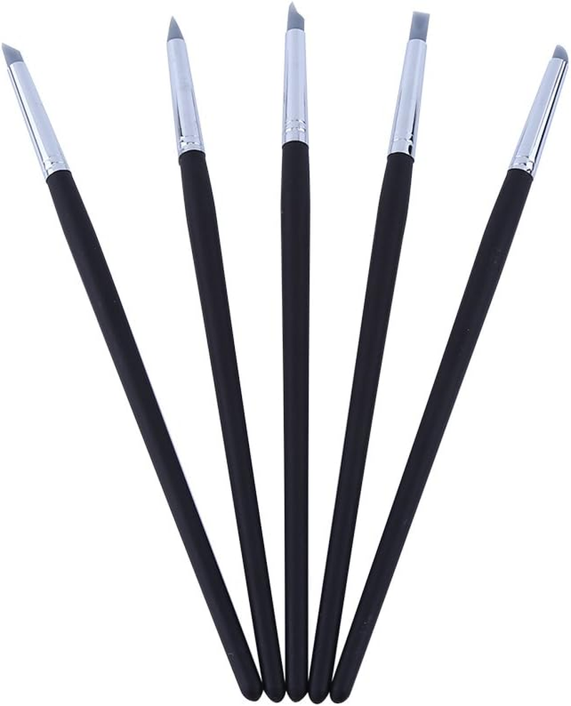 Rubber Sculpting Tools, 5Pcs Flexible Silicone Wax Clay Sculpting Carving, 5 X Silicone Clay Shapers for Vrious of Extraordinary Artists