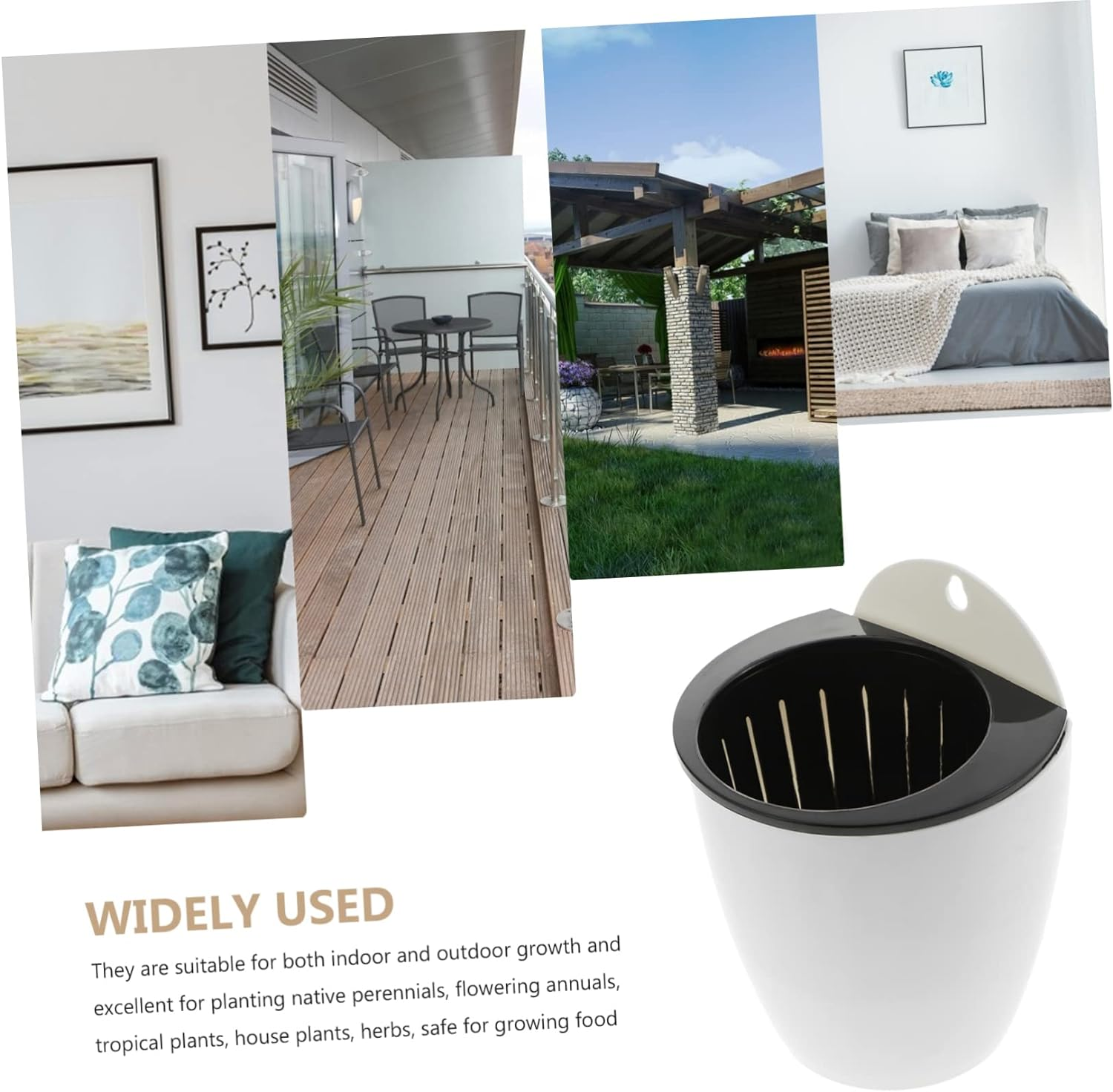 7Pcs Indoor Self Watering Planter Pots Hanging Plant Pot for Succulents Ideal for Indoor Plants Self Watering System for Home Decor image number 1