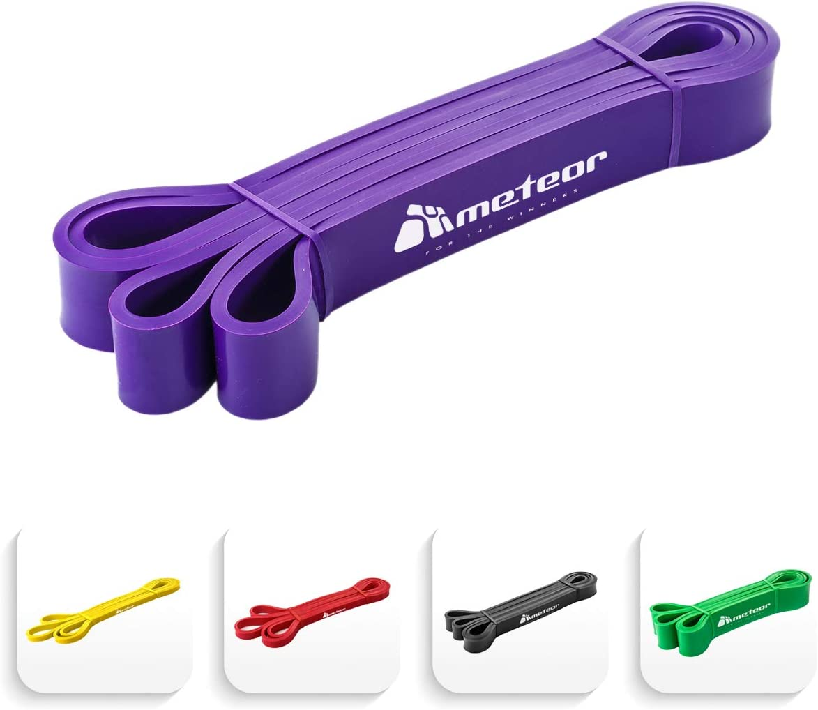 Meteor Essential Power Bands, Resistance Loop Set, Natural Latex Fitness Bands for Workout, Yoga, Weightlifting, Physical Therapy, Rehab, Bench Press, Dead Lift, Improve Mobility and Strength image number 2
