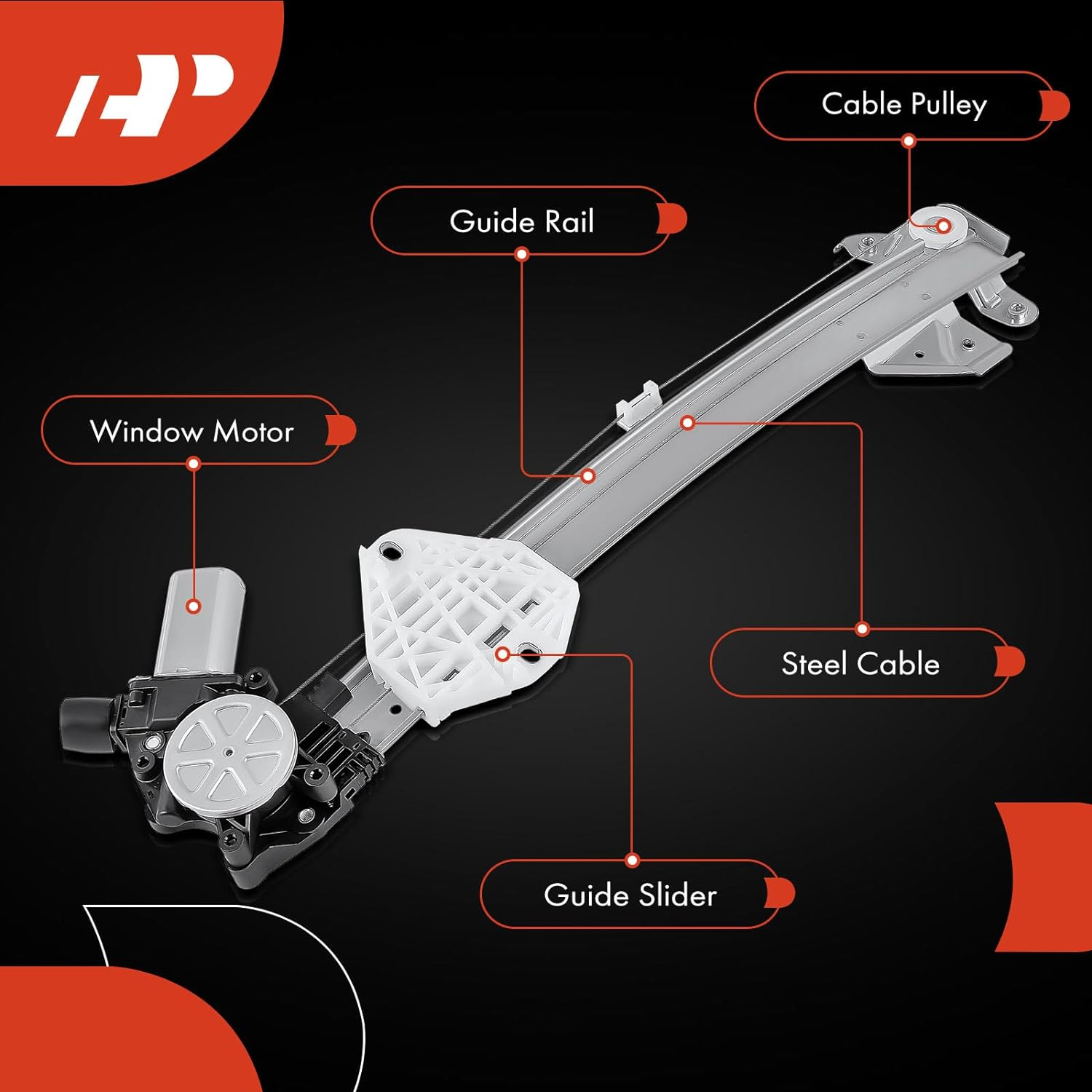 A-Premium Window Regulator with Motor Replacement for Honda Accord 2008-2012 Front Left image number 6