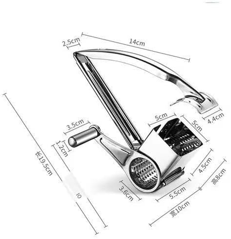 Stainless Steel 4-In-1 Cheese Grater, Hand Cranked image number 3