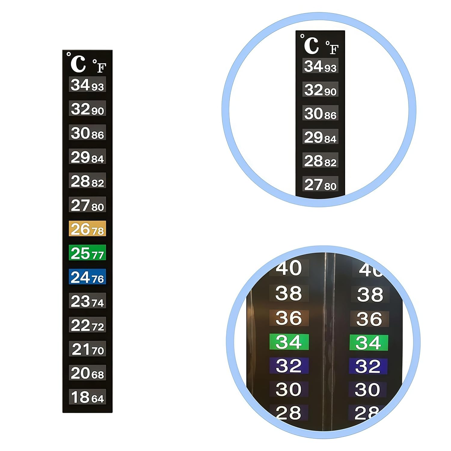 10 PCS Digital Stick on Aquarium Fish Tank Fridge Thermometer Control Stickers Sticker Temperature Products Measurement image number 1