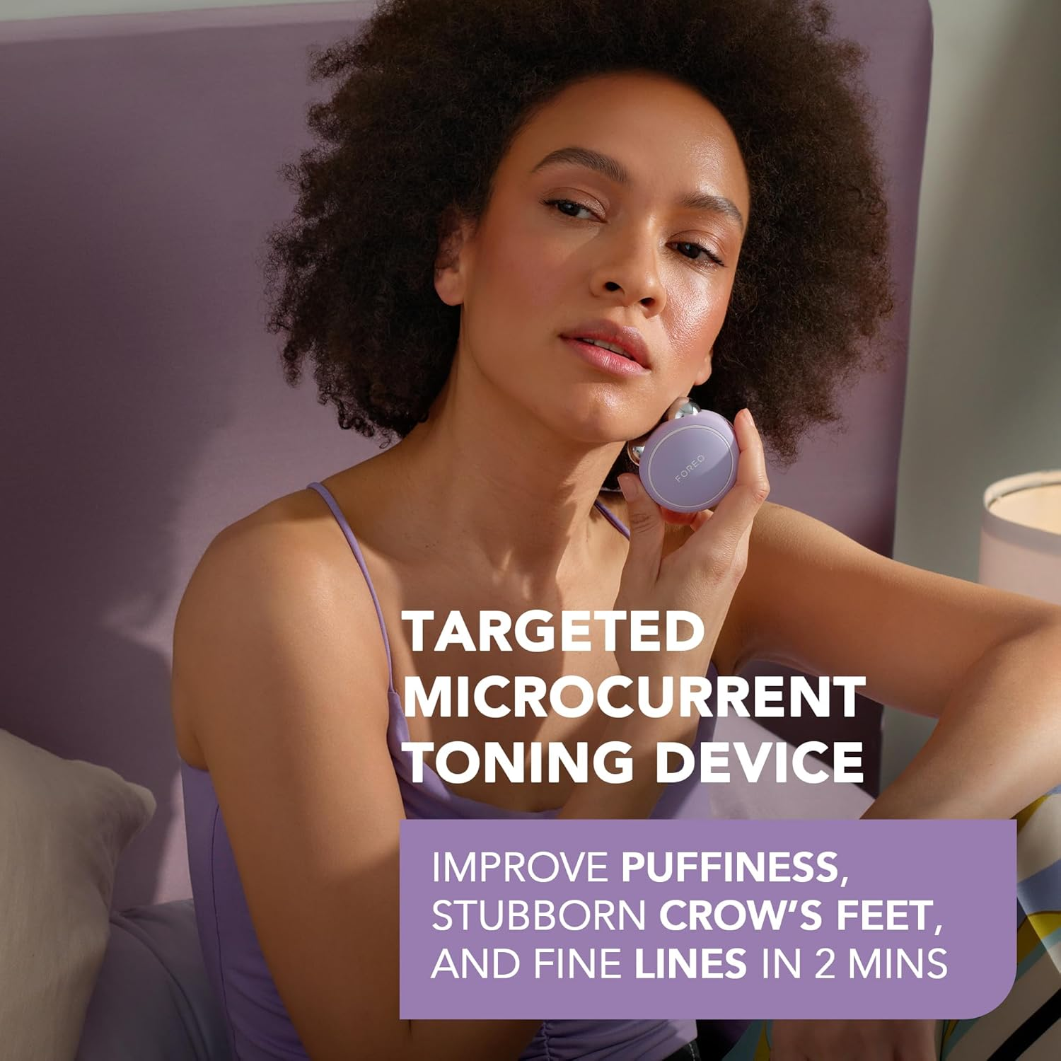 FOREO BEAR Mini Microcurrent Facial Device | 3 Microcurrent Intensities | Anti-Shock System | 90 Uses/Usb Charge | App-Connected | 2-Year Warranty | Lavander image number 5