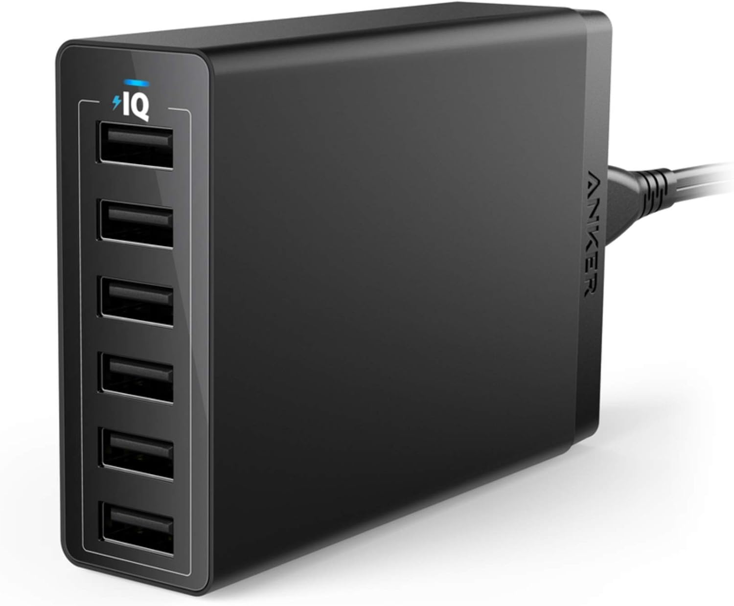 Anker 60W 6-Port USB Wall Charger, Powerport 6 for Iphone, Ipad Pro/Air/Mini/Ipod, Galaxy, Lg, Nexus, HTC and More image number 1