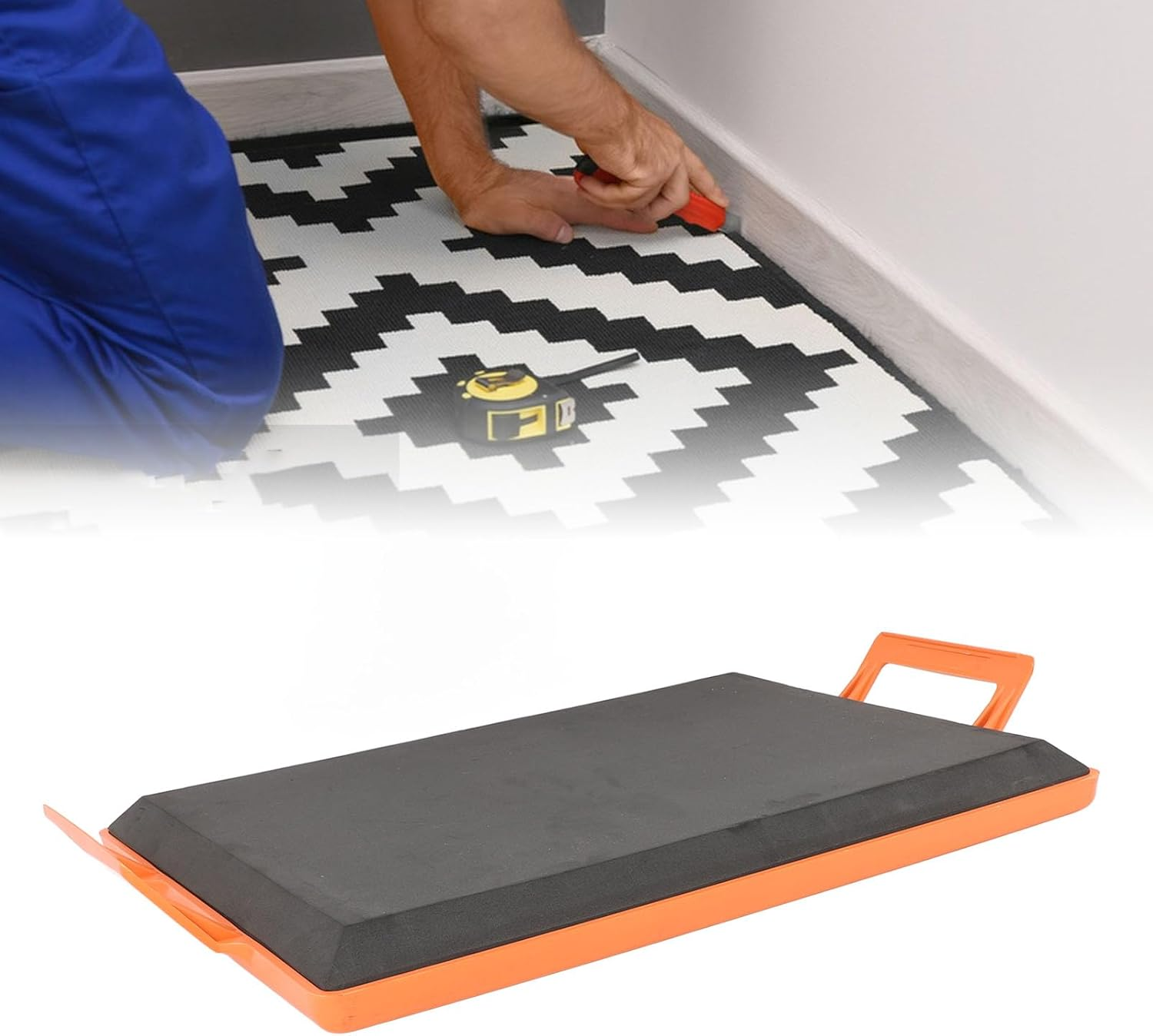 Kneeling Pad, Multi Purpose Shock Absorbent Pads Professional Kneeboard with Large Handles and Ample Storage Space, Gardening Kneeling Pad for Home Decoration, Construction image number 2