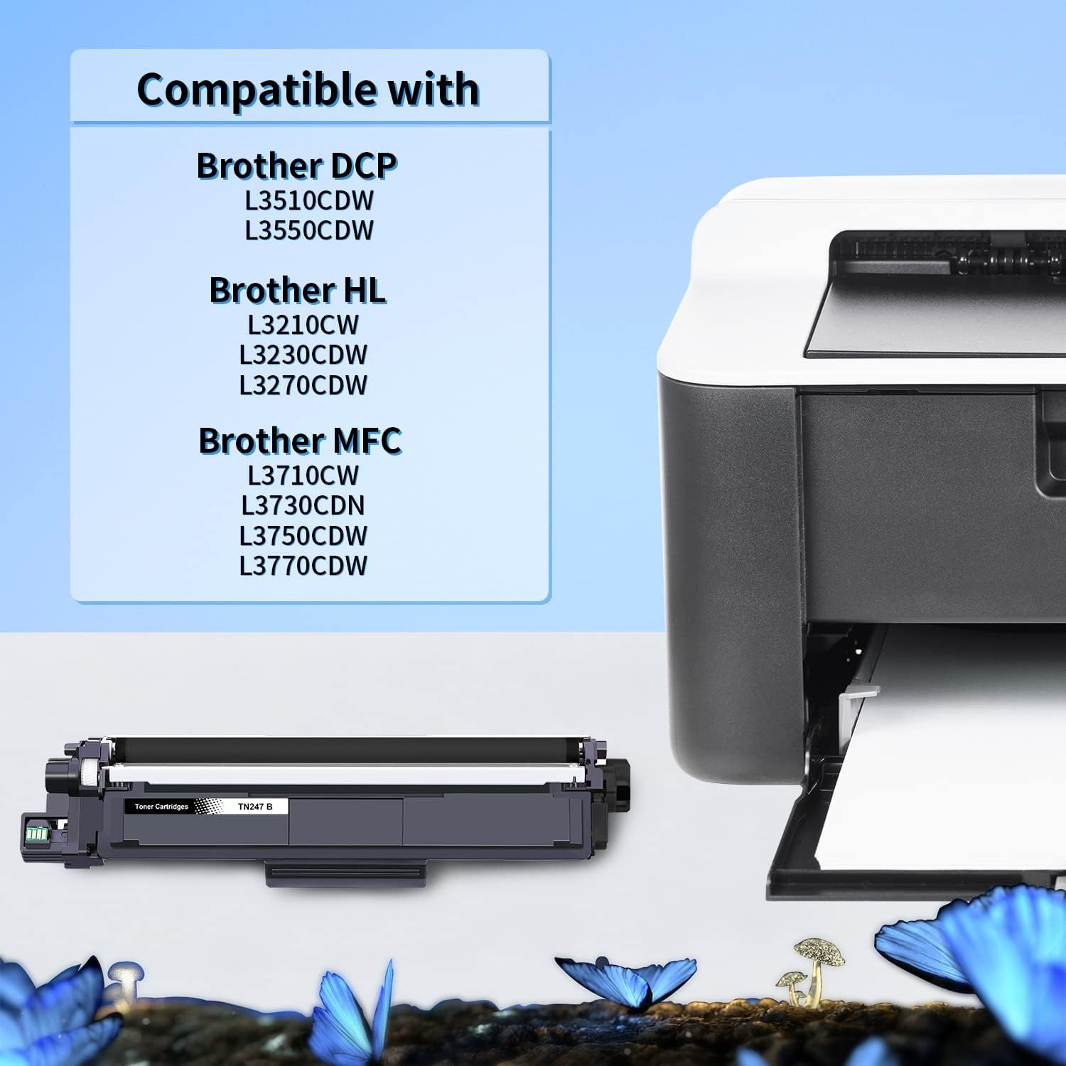 LOSMANN 1 X Cyan Toner Compatible with Brother TN-247 TN-243 for Brother MFC-L3770CDW MFC-L3750CDW HL-L3230CDW HL-L3210CW MFC-L3710CW DCP-L3550CDW MFC-L3730CDN DCP-L3510CDW - L3277 0CDW DCP-L3517CDW - Magenta image number 6