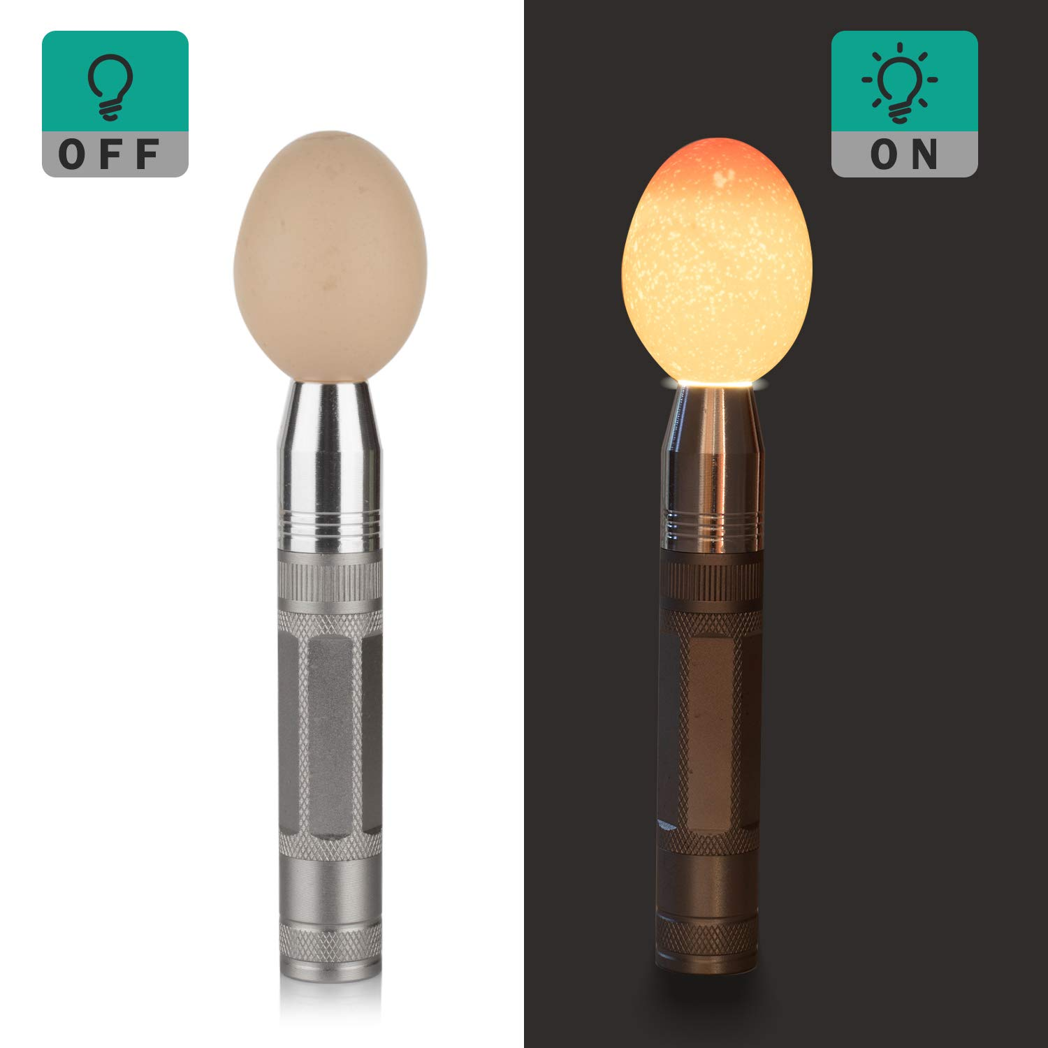 LED Light Egg Candler Tester Egg Candler Tester Candling Lamp for All Egg Type&hellip; (Silver) image number 1