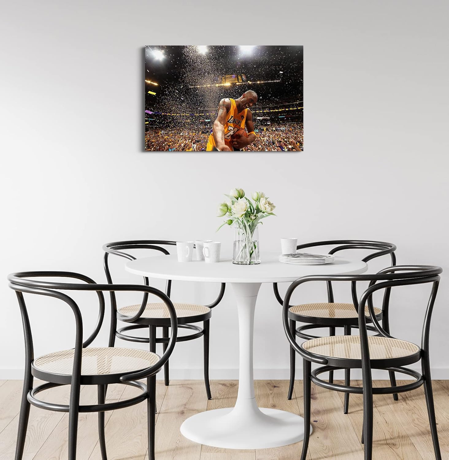Basketball Canvas Wall Art for Kobe Bryant Poster Prints Sports Wall Decor Framed Cheering Win the Championship Picture Artworkts Photo - 12X18 Inch image number 4