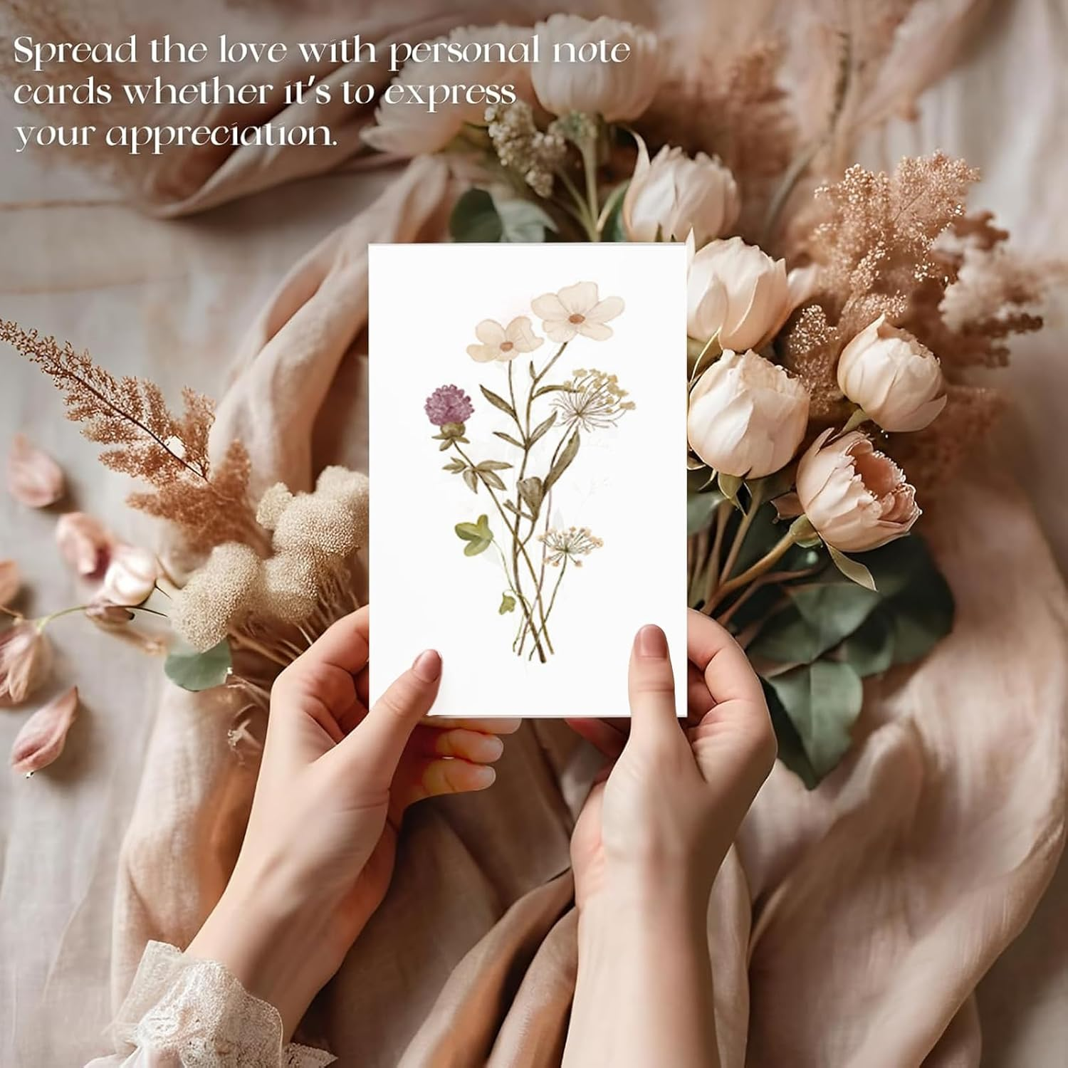 60PCS Blank Cards & Envelopes & Stickers, 4X6 Blank Greeting Cards, Beautiful Greeting Card, Elegant Floral Note Cards, Empty Stationary Set for All Occasions9(20Cards+20Envelops+20Stickers) image number 5