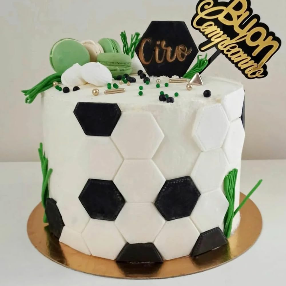 4Pcs Football Pattern Cookie Cutters &ndash; Hexagon Soccer Cake Fondant Cutters for Baking, DIY Sugar Craft Moulds &ndash; World Cup Party, Kids & Decorating Tools, Soccer Cake Molds for Baking and Party DIY image number 4