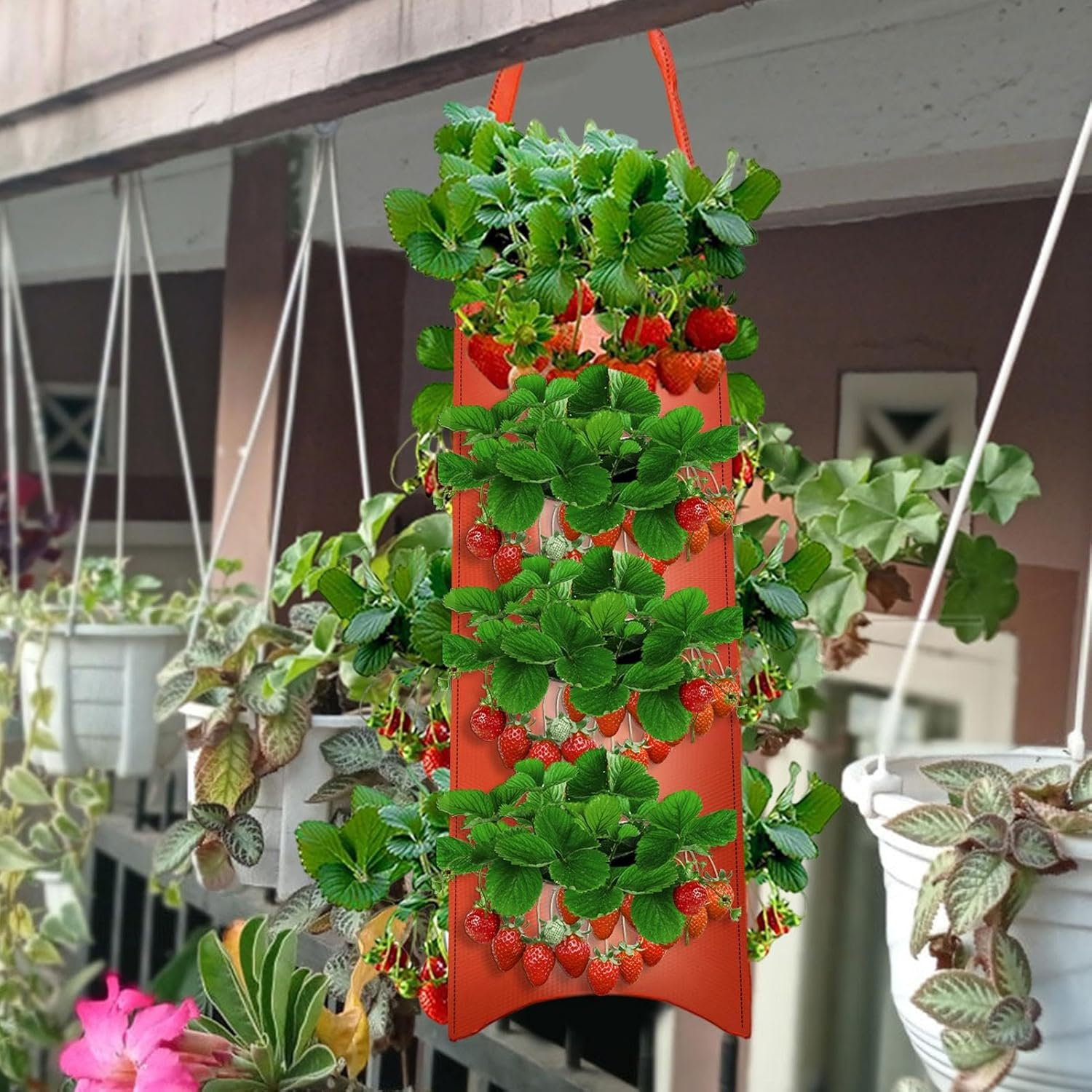 Tomato Planter Bag | Floating Fabric Aeration Pouch with 8 Holes for Planting - Gardening Accessories for Tomatoes, Carrots, Roses, Strawberries, Vegetables image number 1