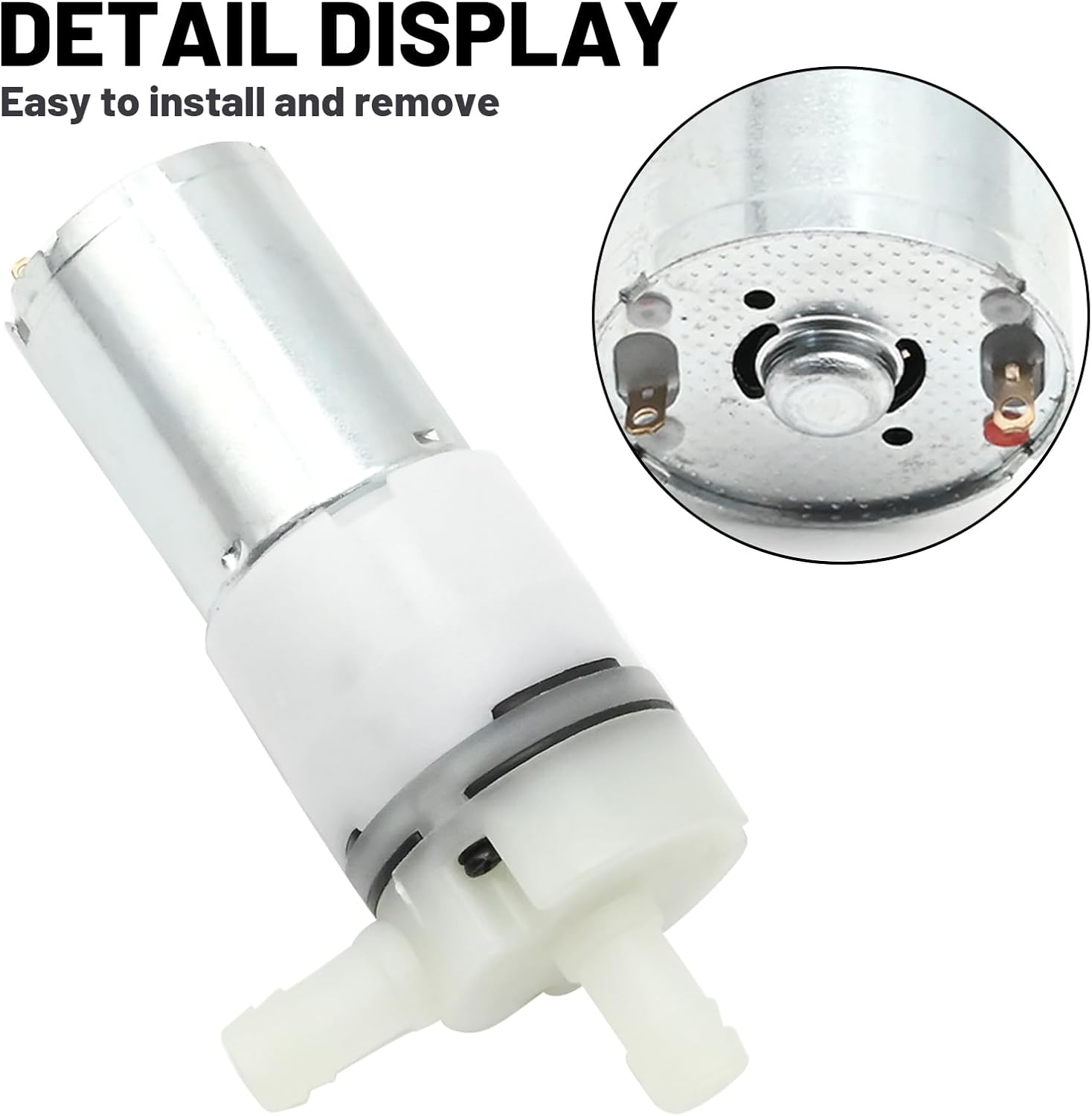 VIKKSAER 12 V DC Micro Diaphragm Fresh Water Pump, 1.3 LPM Water Flow Self Priming Pump for Coffee Machine, Water Dispenser, Ice Maker