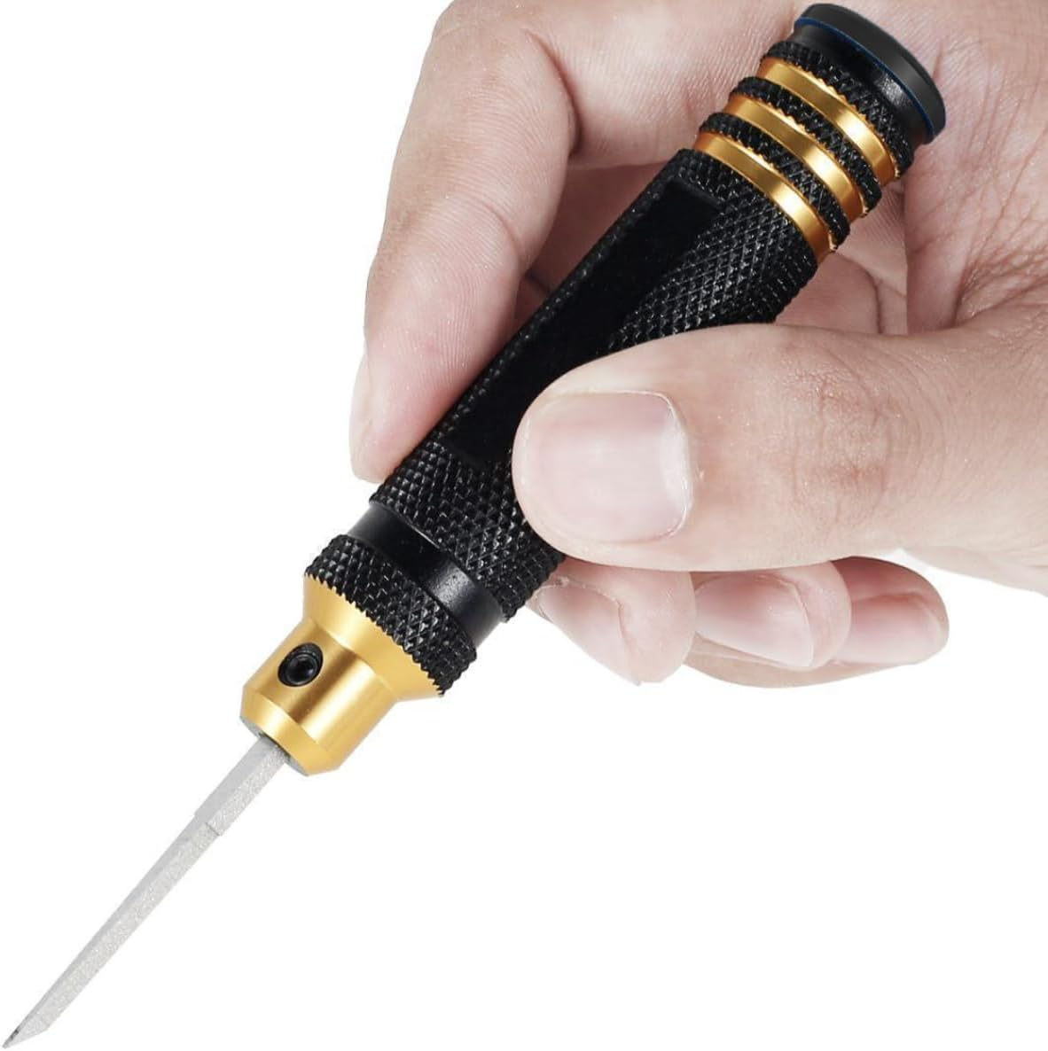 7-In-1 Model Engraving Tools, Resin Scribe Tool, Metal Hand Engraver Pen, Panel Line Scriber Scribing Tools Resin Carved Chisel for Gundam Gunpla with 0.1/0.2/0.4/0.6/0.8/1.0/2.0Mm Blades image number 4