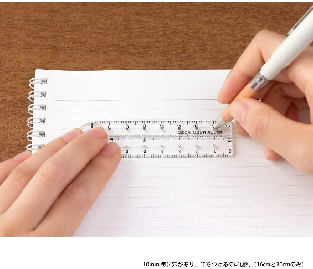 Midori 42263006 Ruler, Multi Ruler, 6.3 Inches (16 Cm), Transparent - Black image number 6