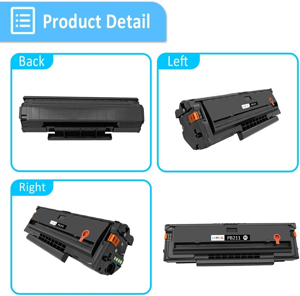 PB-211 PB211 PB211E PB-211EV PB211EV Compatible Toner Cartridge 1600 Pages for P2502W P2500W P2207 M6550 M6500NW M6550NW M6600 M6600NW M6602NW M6552 M6552NW M6602N Printers (Black,1-Pack)