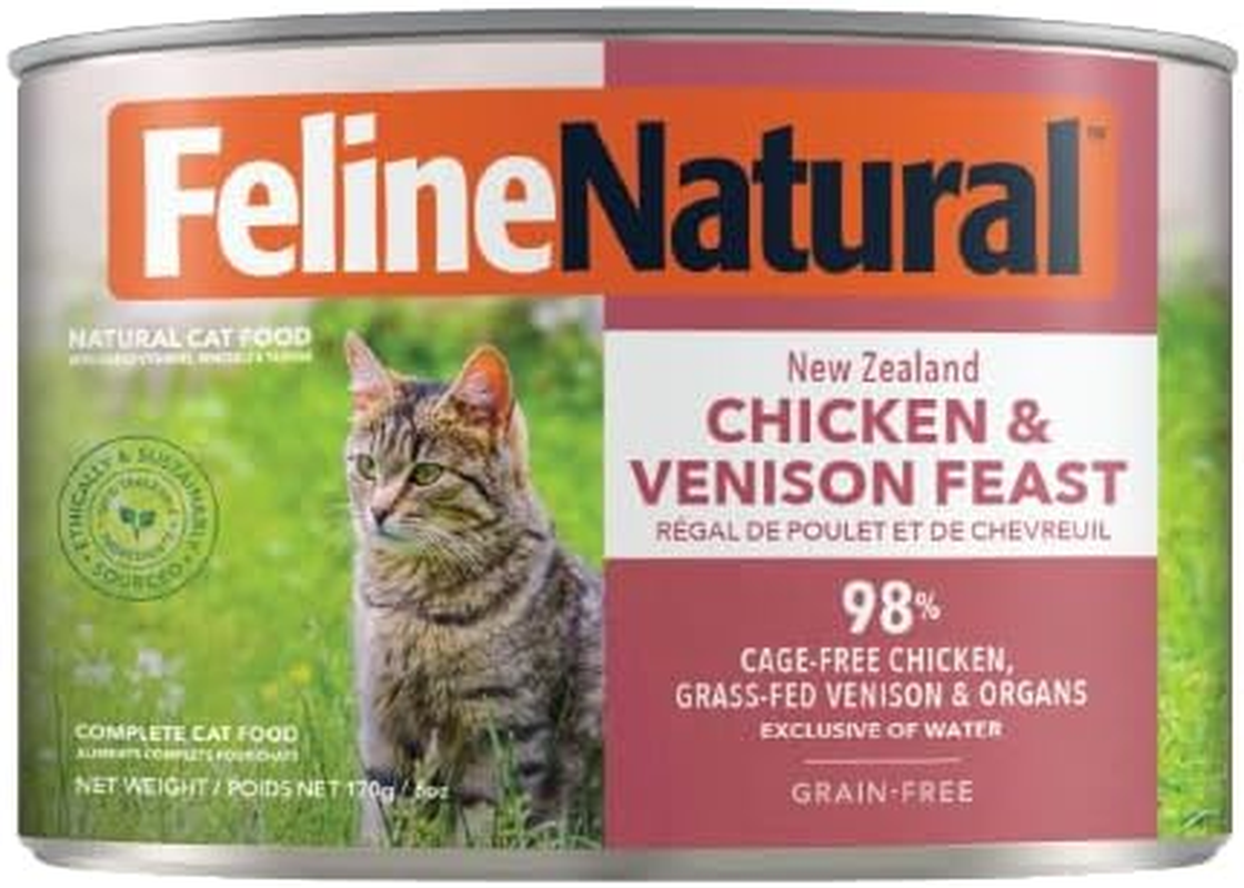 Feline Natural Bpa-Free & Gelatin-Free Canned Cat Food 170G 12 Pack (Chicken & Venison) image number 1