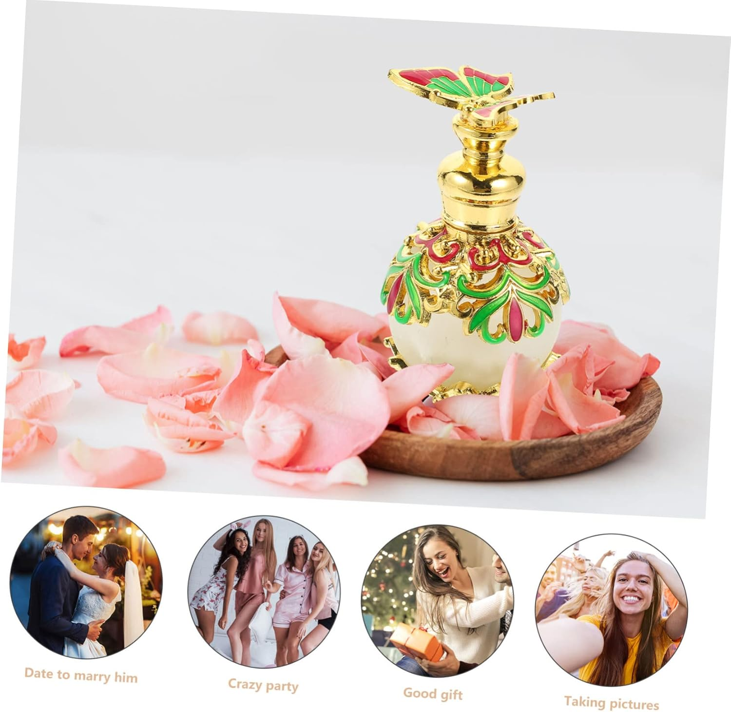 FOMIYES Perfume Sample Bottle Empty Flavor Bottles for Essential Oil Cosmetic Liquid Storage for Travel Decorative Handicraft Random Color image number 2