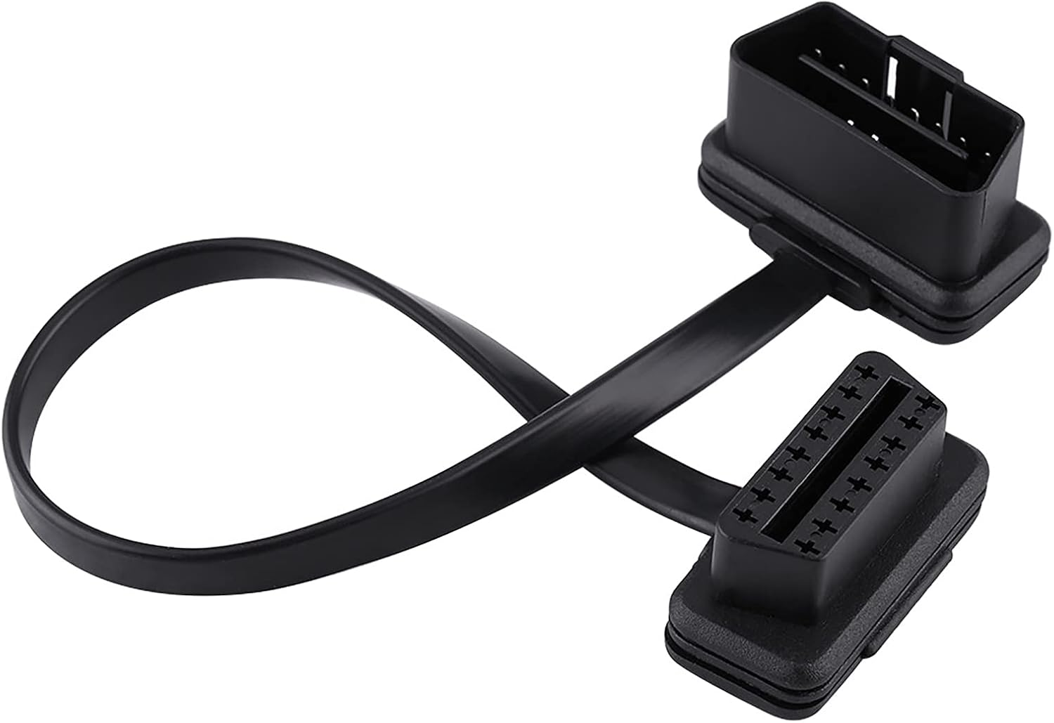 OBD2 Extension Cable, 16-Pin Male to Female Diagnostic Adapter for Vehicles, Flexible, 30Cm 60Cm 100Cm, Black image number 1